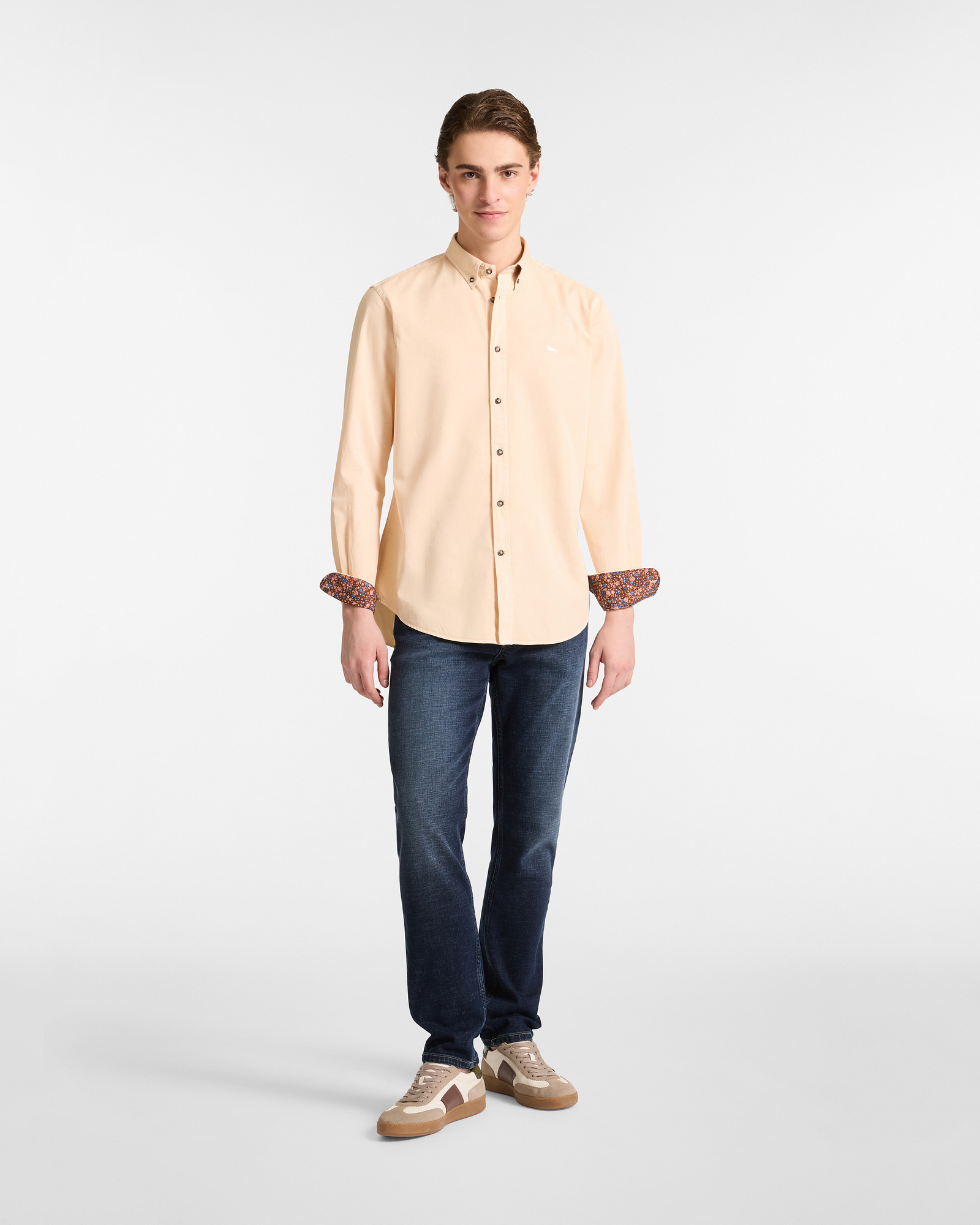 Camicia In Gabardine Capsule Earth Dye, Arancione, large image number 3