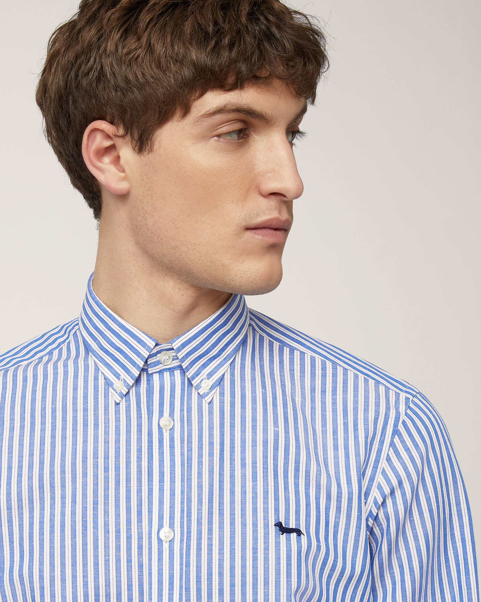 Striped Regular Shirt, Dark Lavender, large image number 2