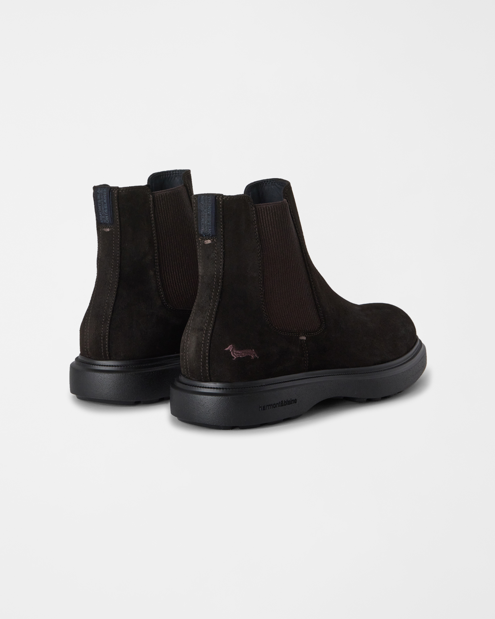 Men's dark Chelsea boot in suede, DARK BROWN, large