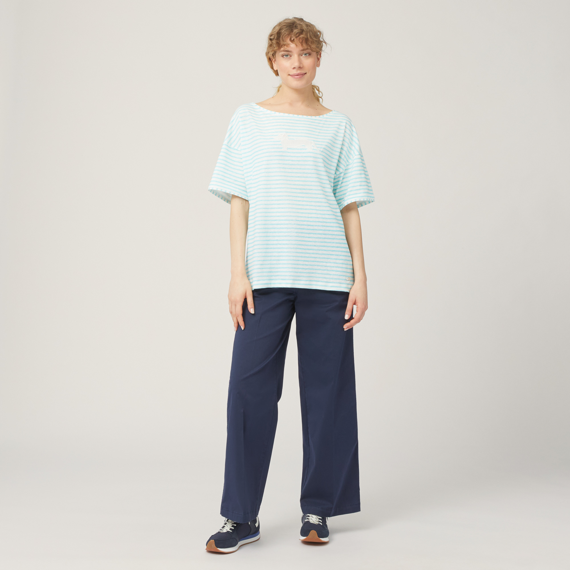 Striped Comfort Fit T-Shirt, Light Blue, large image number 3