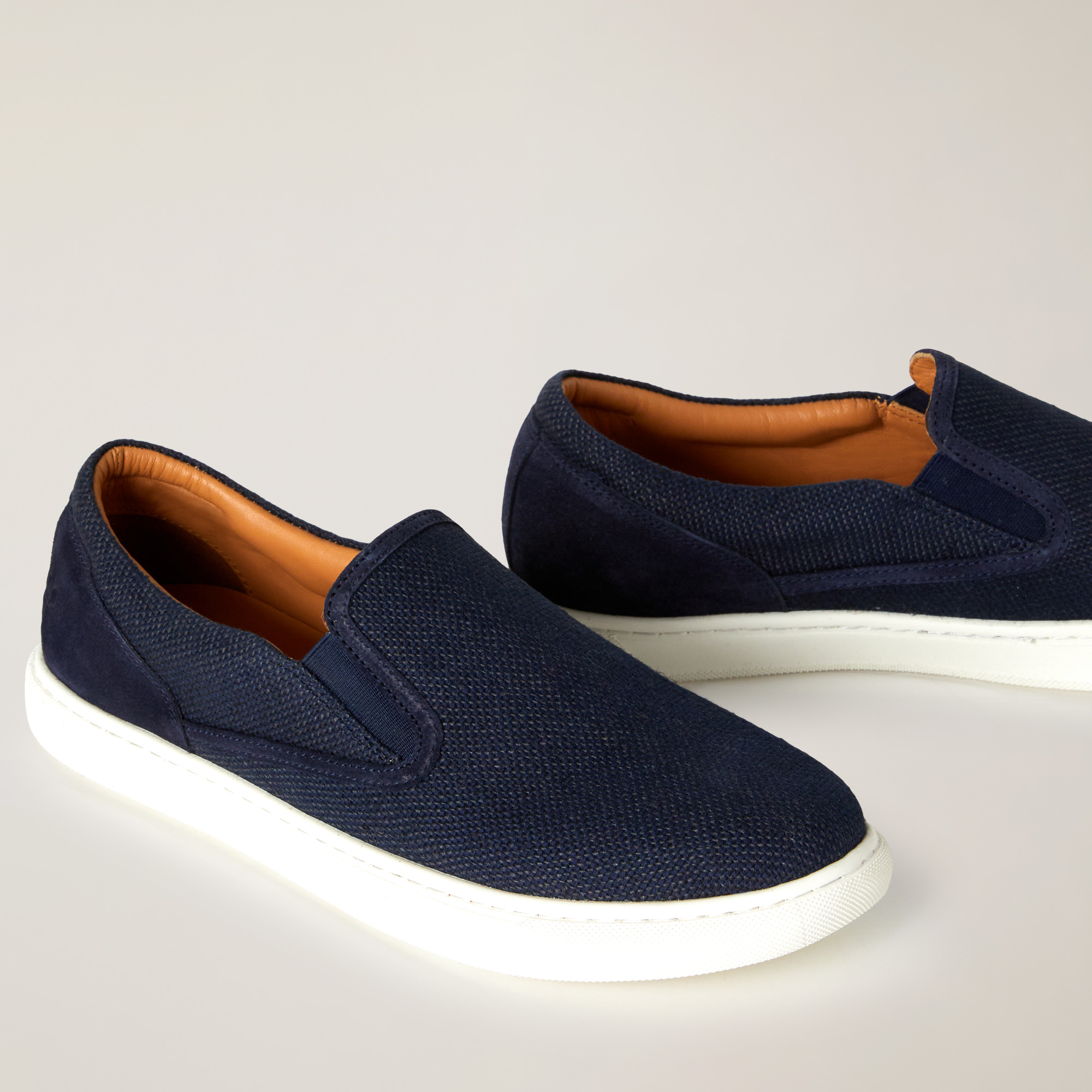 Sneakers Slip-On Misto Cotone, Light Blue, large image number 3