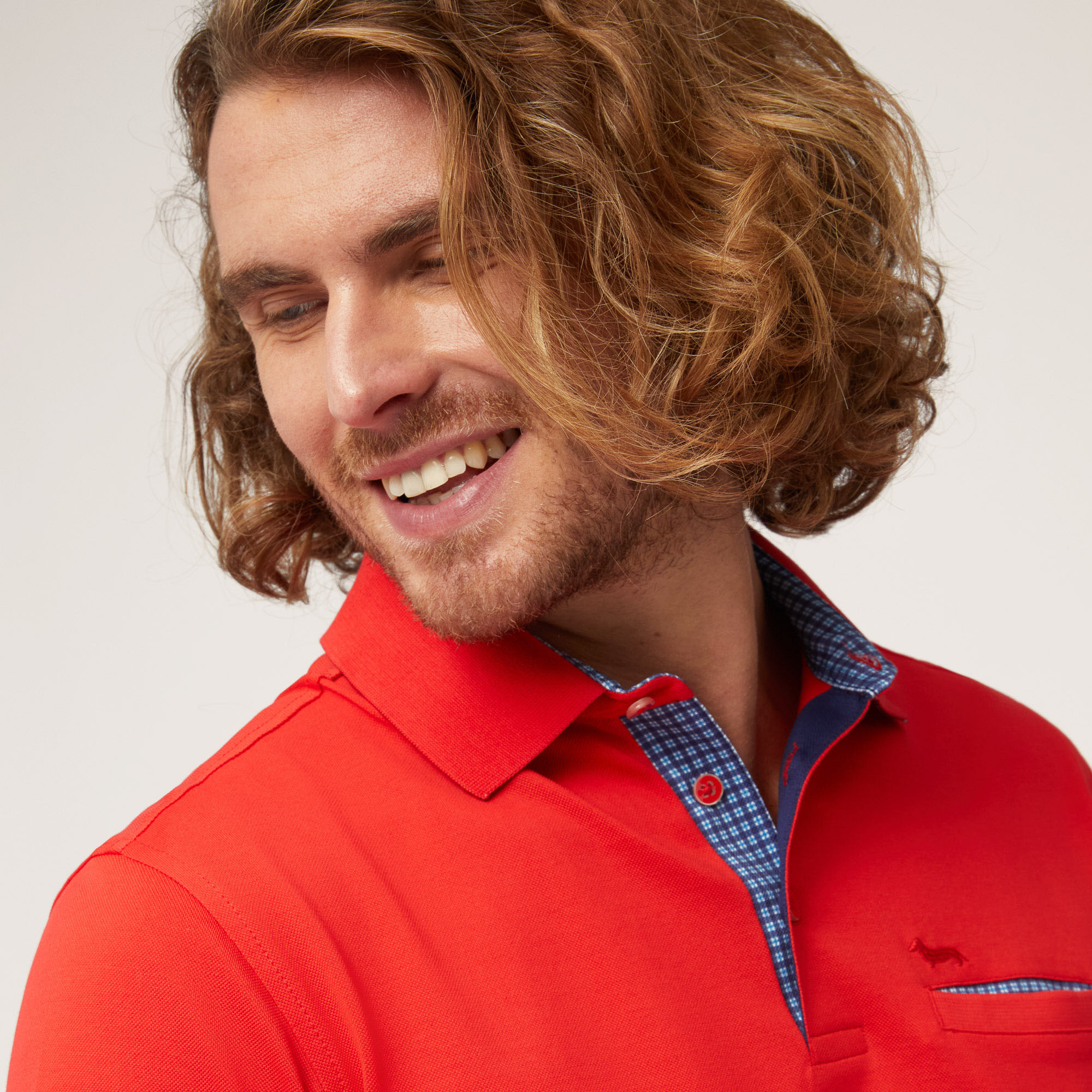 Polo with Printed Details, Light Red, large image number 2
