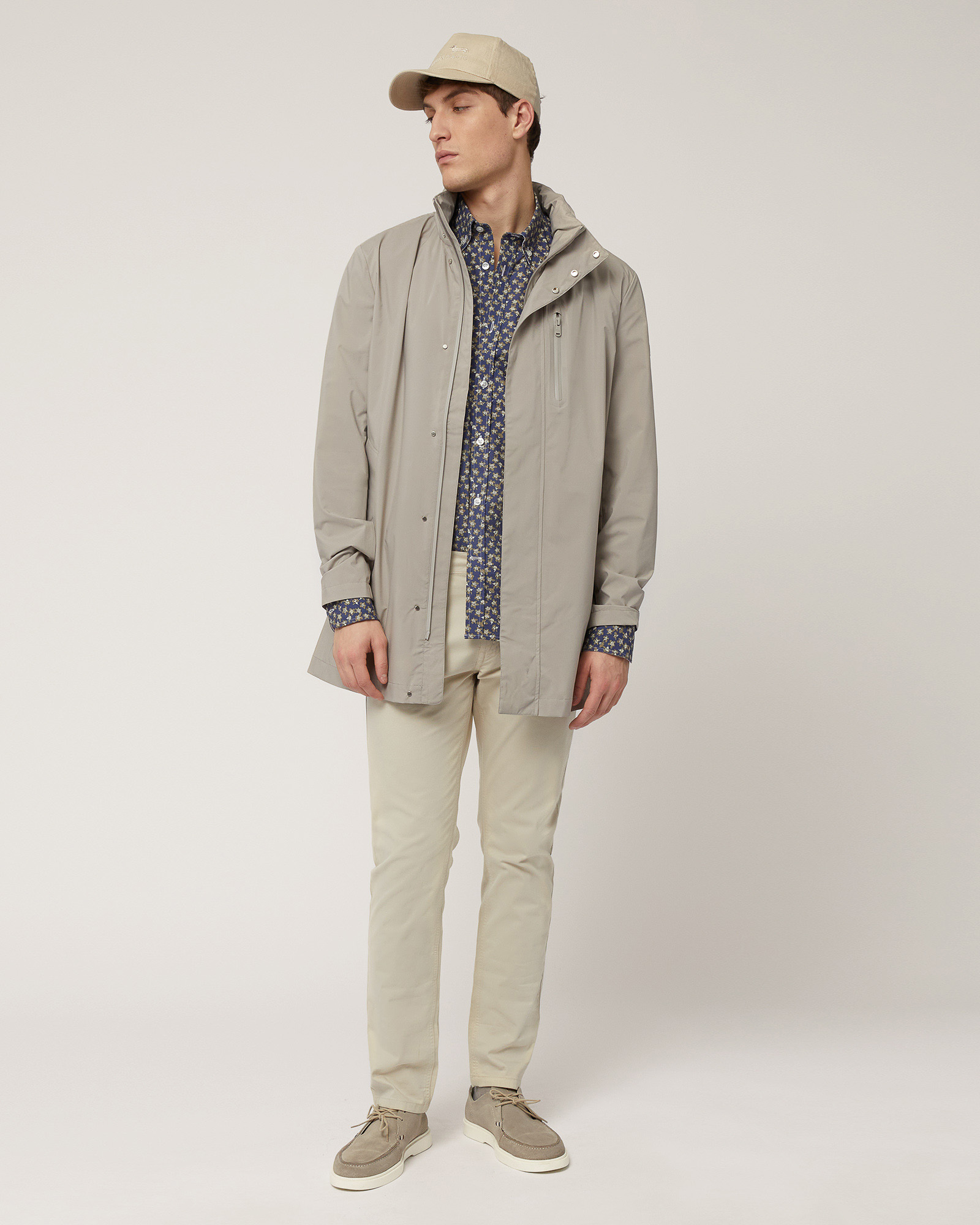 Narrow Five-Pocket Pants, Beige, large image number 3