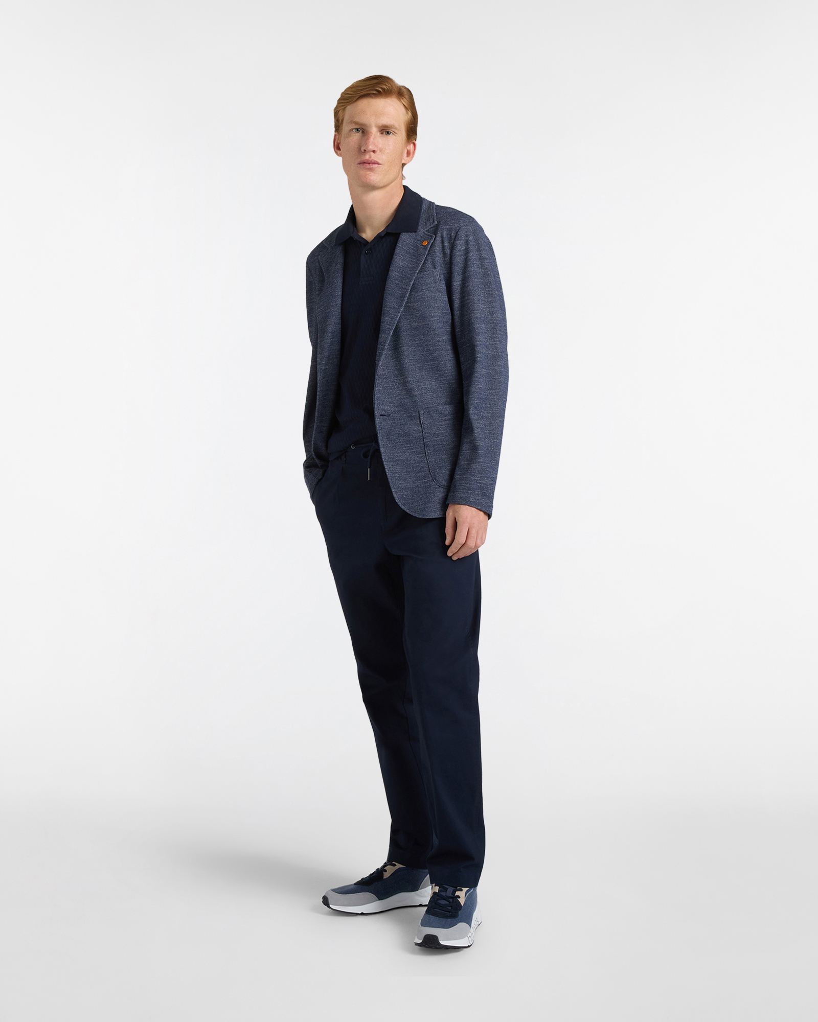 Giacca Uomo in Jersey a Trama Irregolare, Blu chiaro, large image number 3