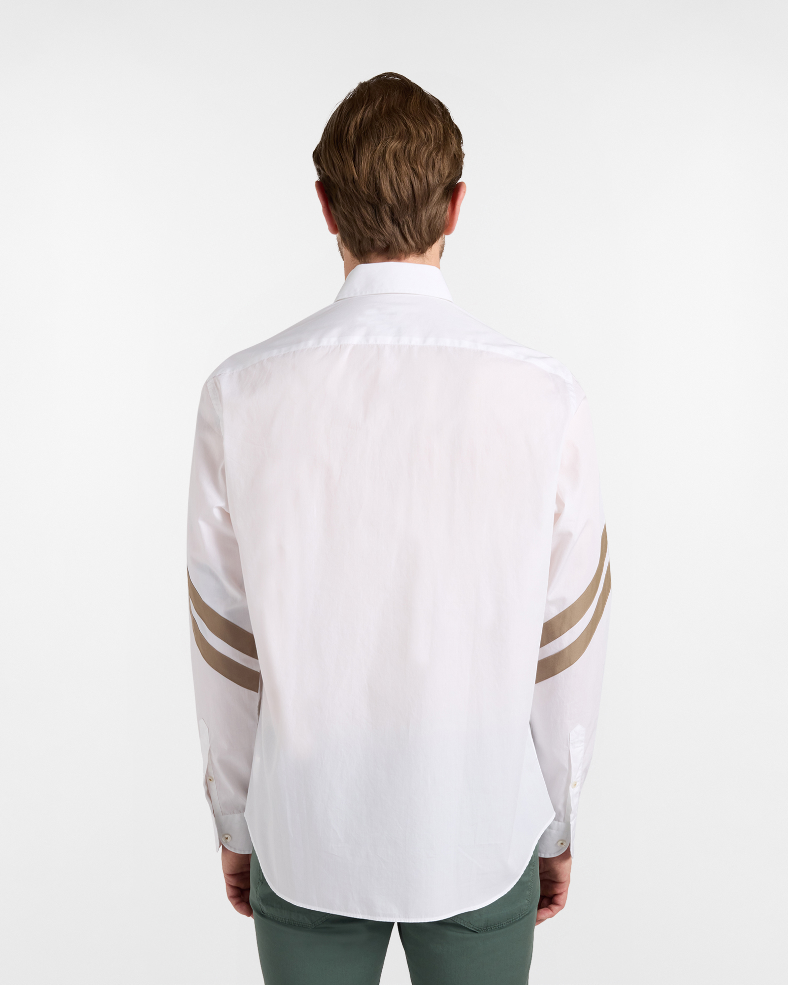 Camicia con fasce a contrasto