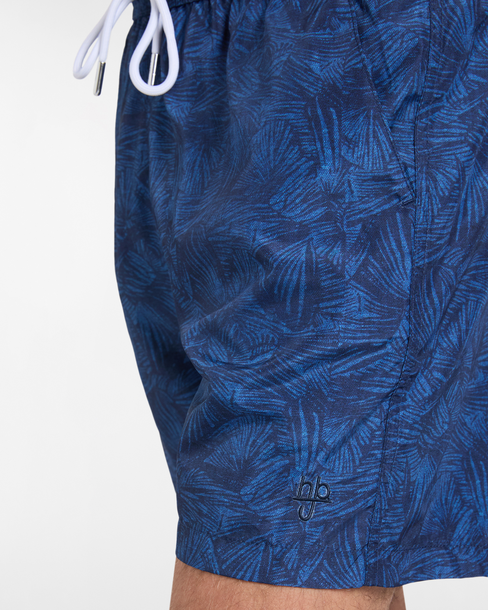 Costume boxer mare stampa foglie allover, Blu scuro, large image number 2