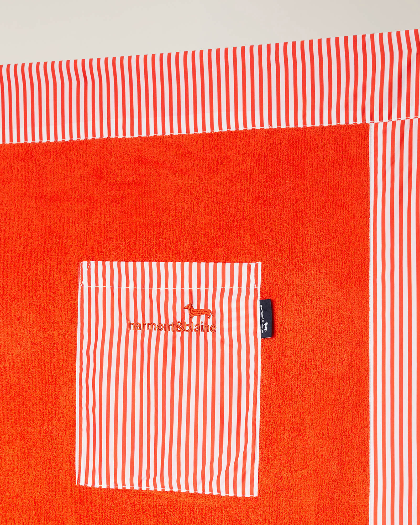 Sorbet Beach Towel with Pocket, Orange, large image number 2