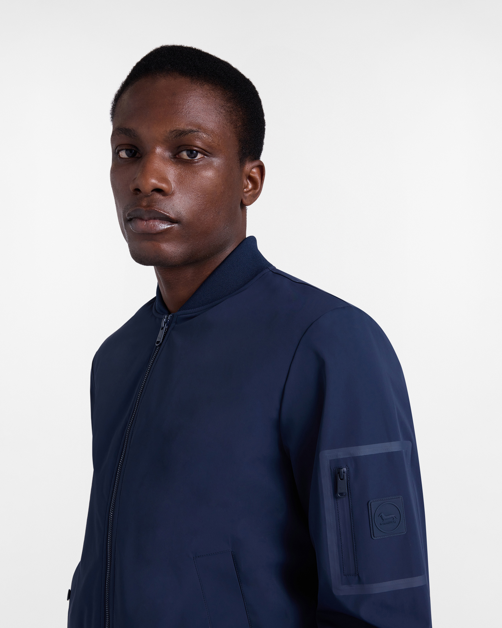 Men&rsquo;s lightweight nylon bomber jacket, Navy Blue, large image number 2