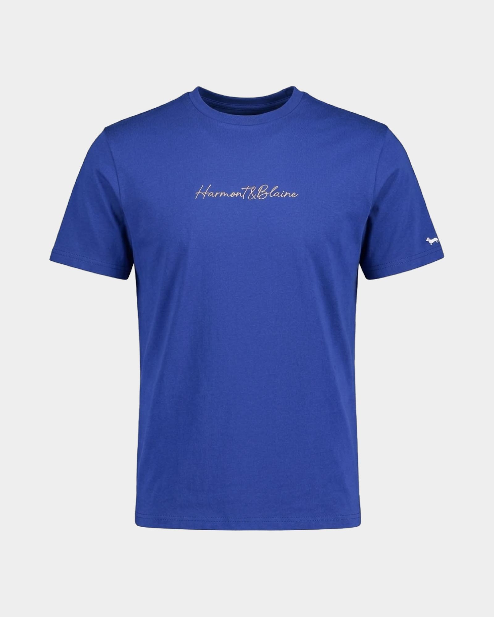 Men's regular-fit T-shirt in 100% pure cotton, ELECTRIC BLUE, large
