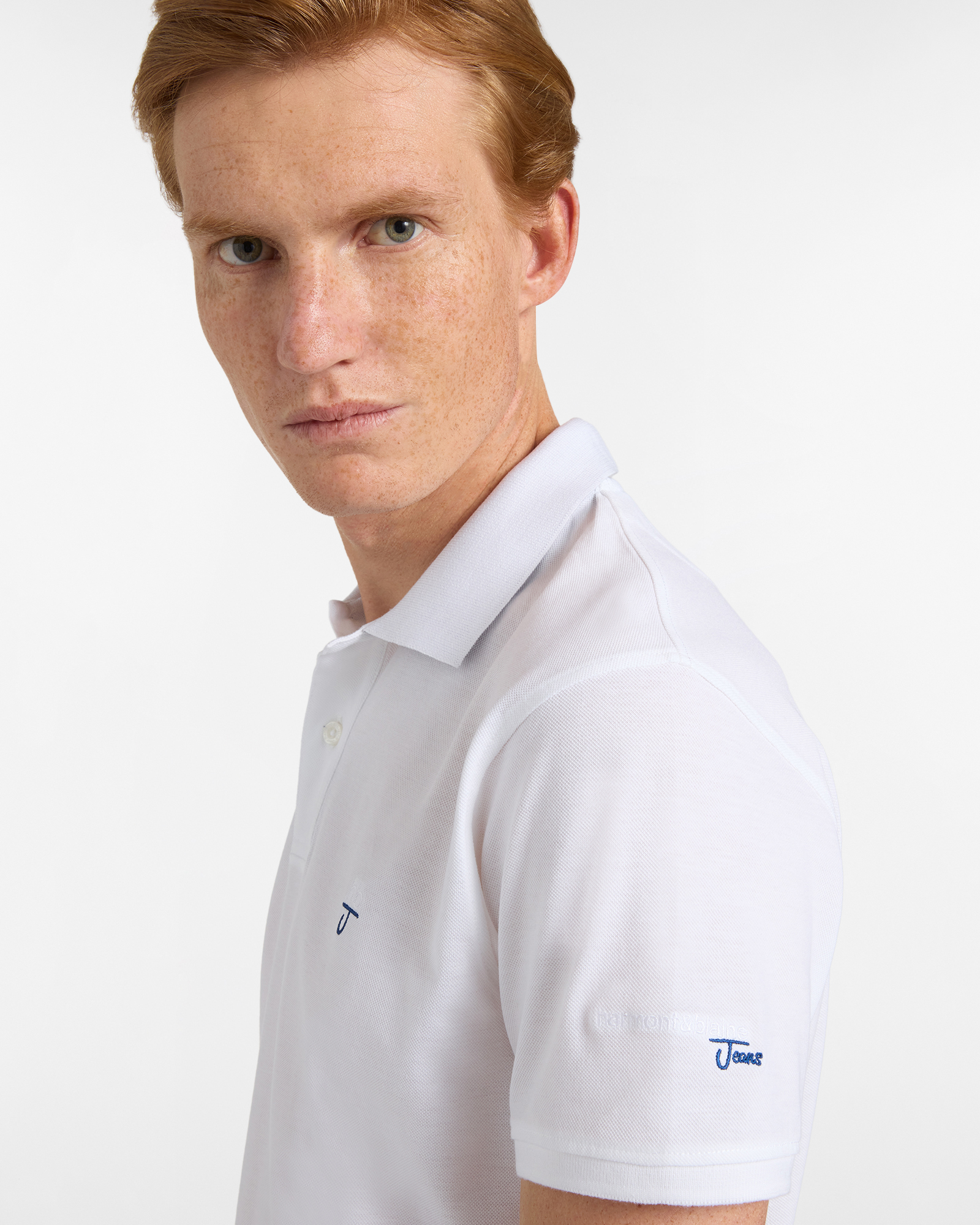 Polo uomo basic tinta unita, Bianco, large image number 2