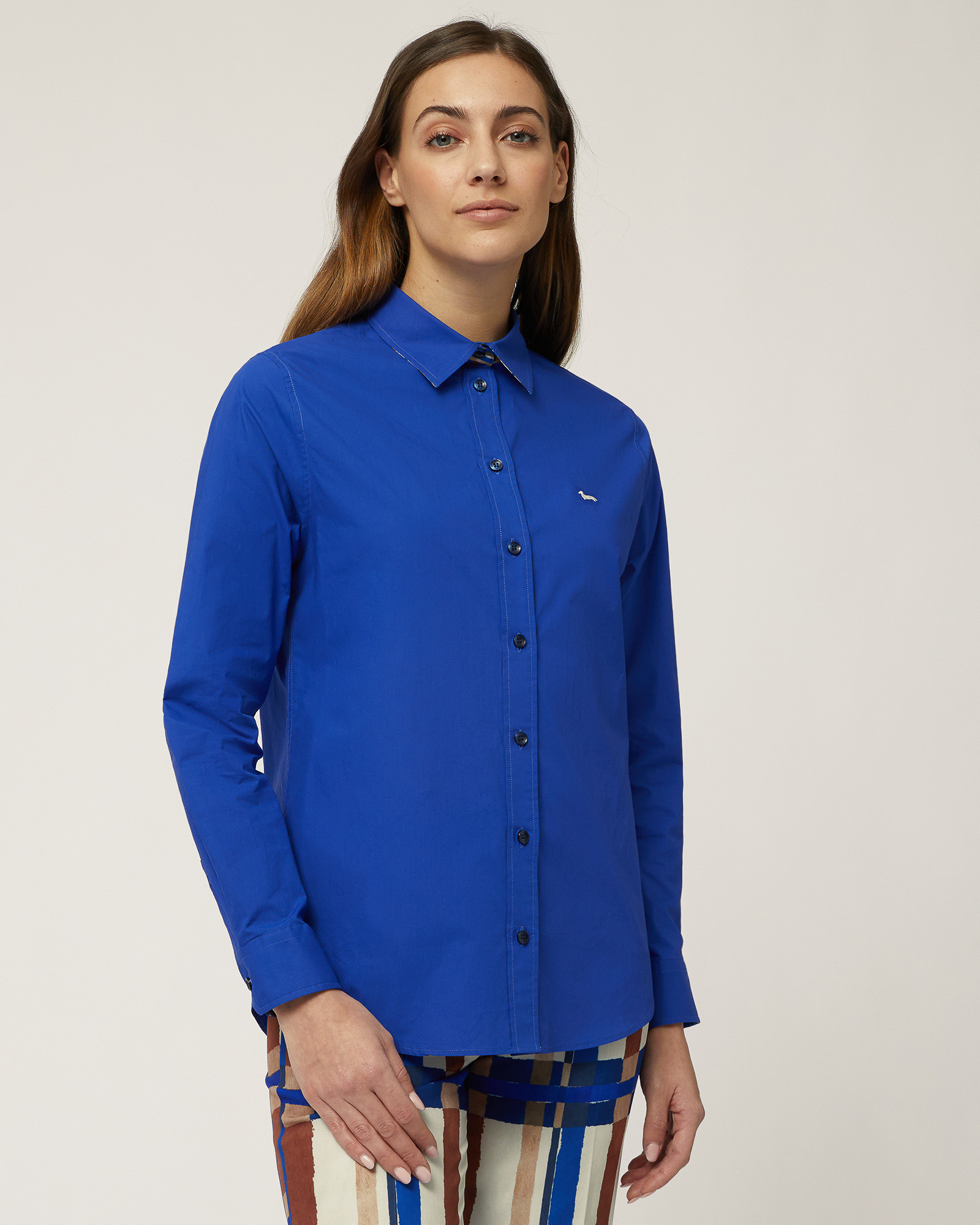 Camicia Comfort In Cotone, Azzurro Sport, large