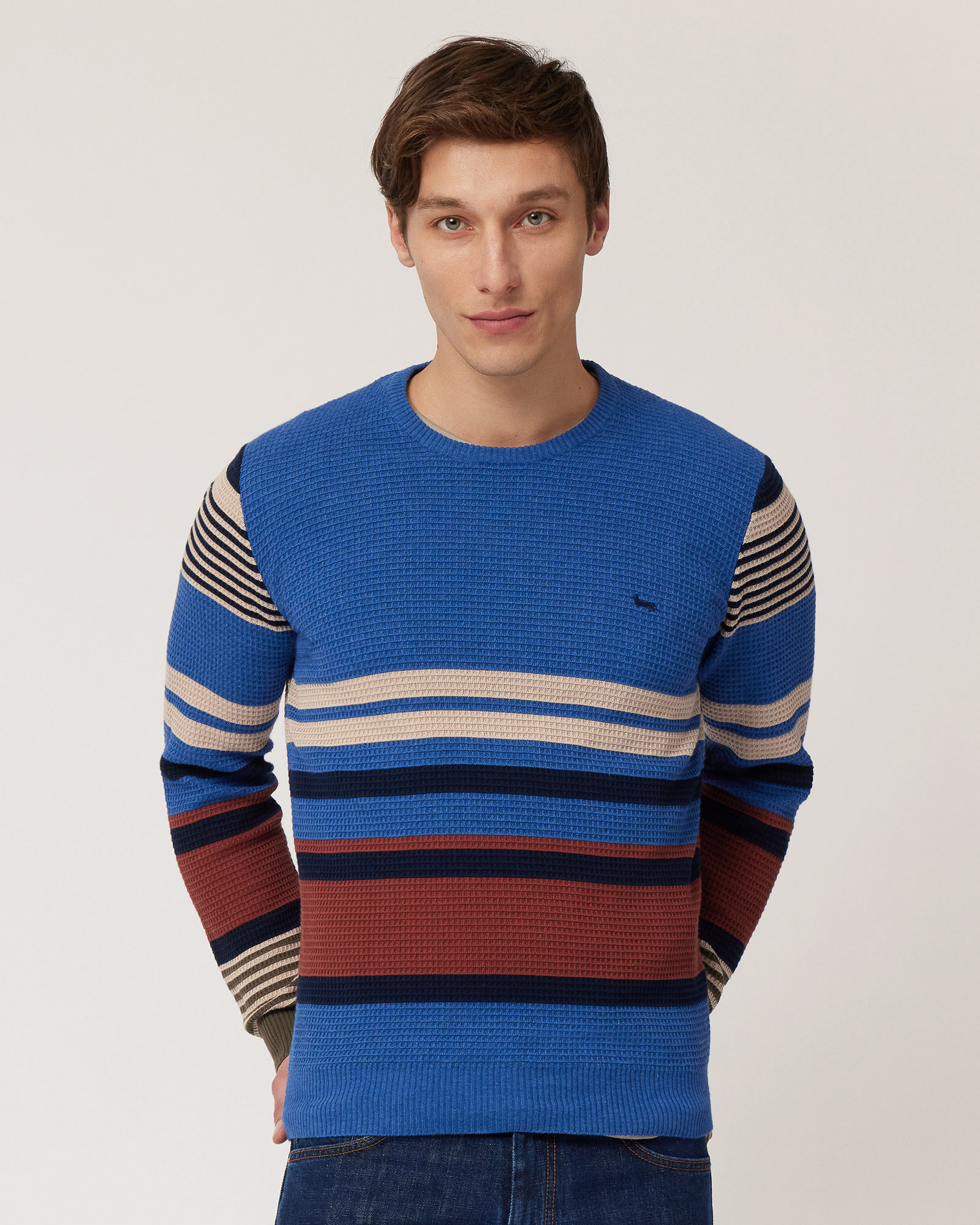 Pullover A Righe Piazzate