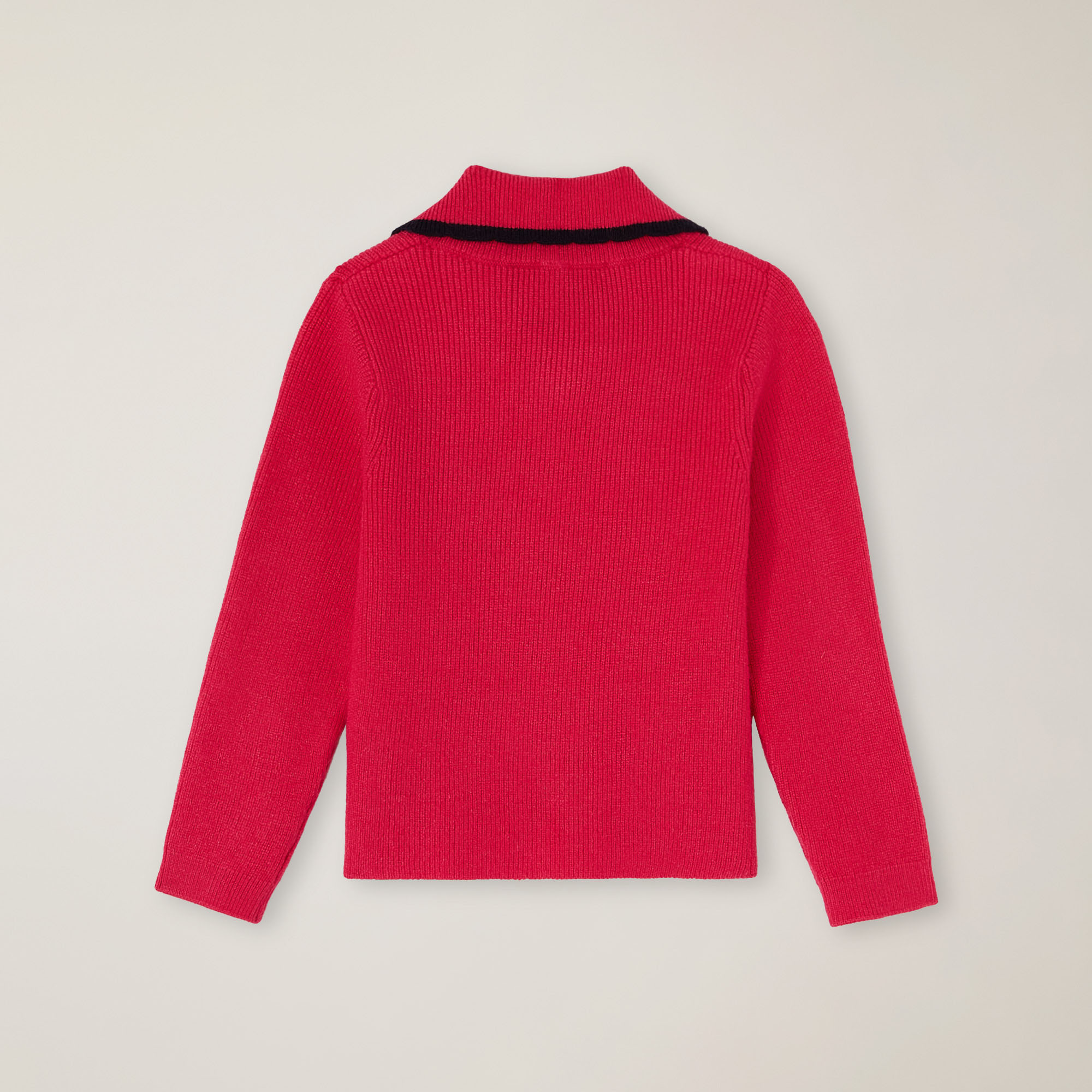 Jersey con lazo en el cuello redondo, Fucsia, large image number 1