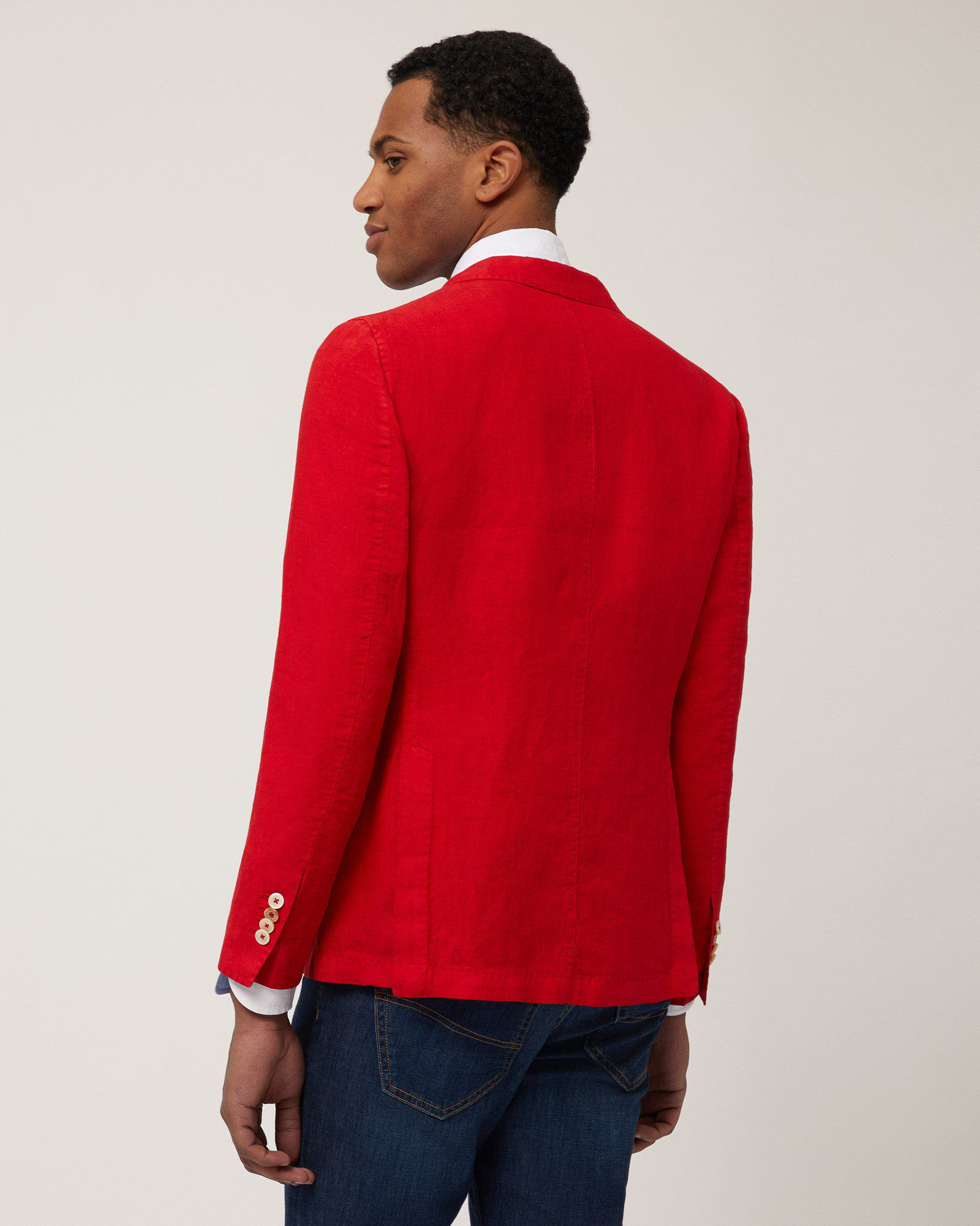 Linen Single-Breasted Jacket