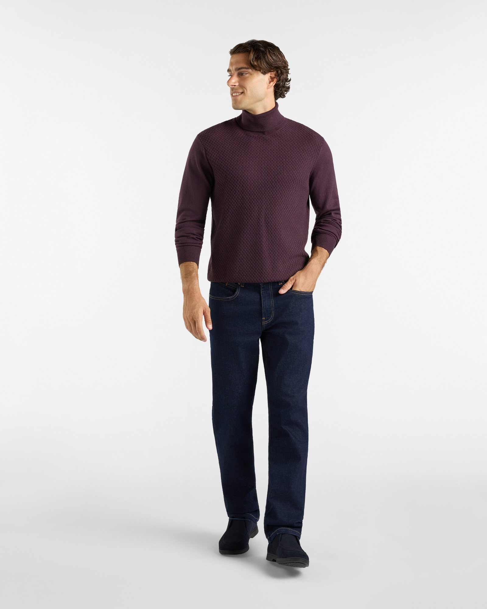 Dolcevita HBJ Uomo in misto lana e cashmere, PRUGNA, large