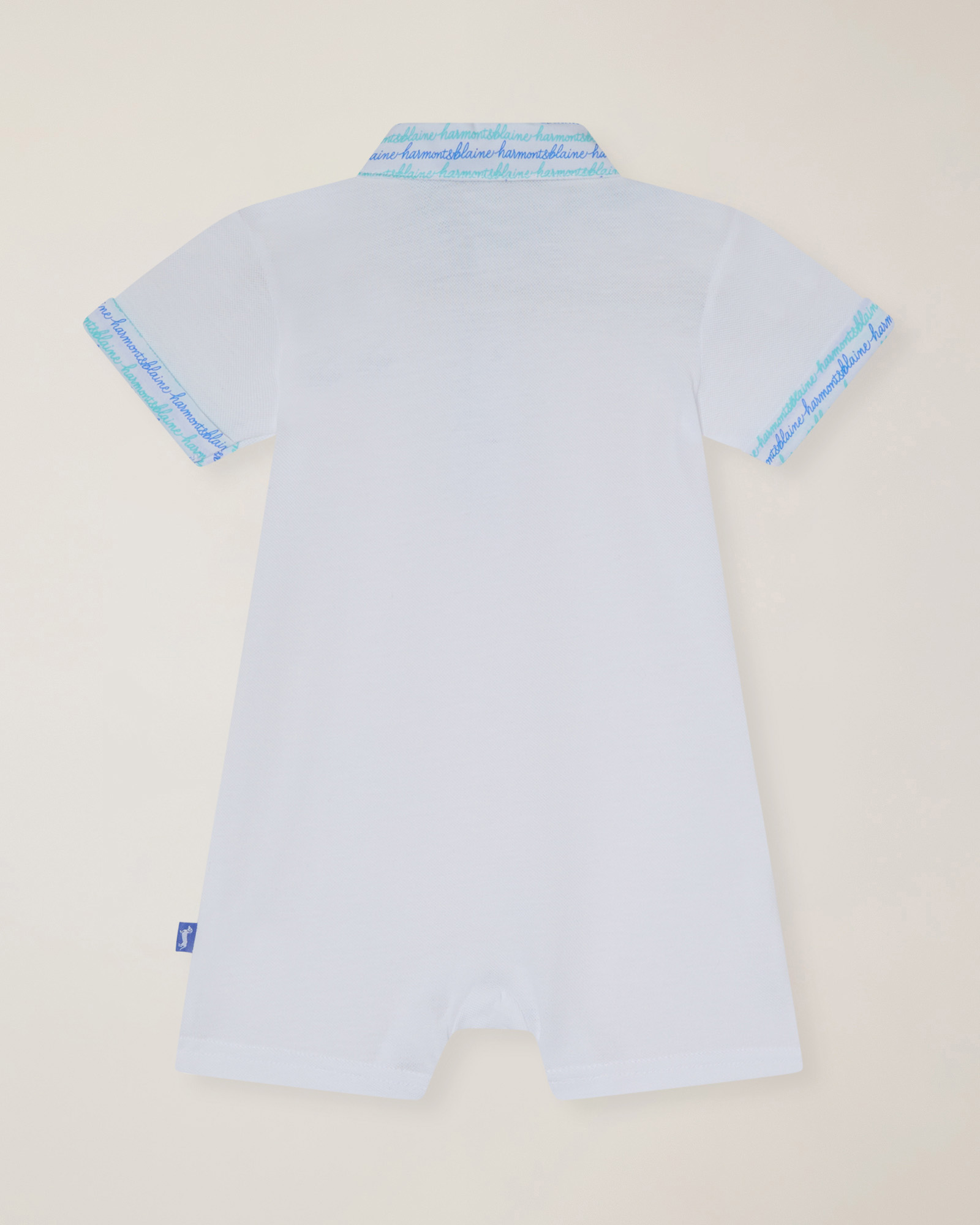 Playsuit with all-over print collar, White, large image number 1