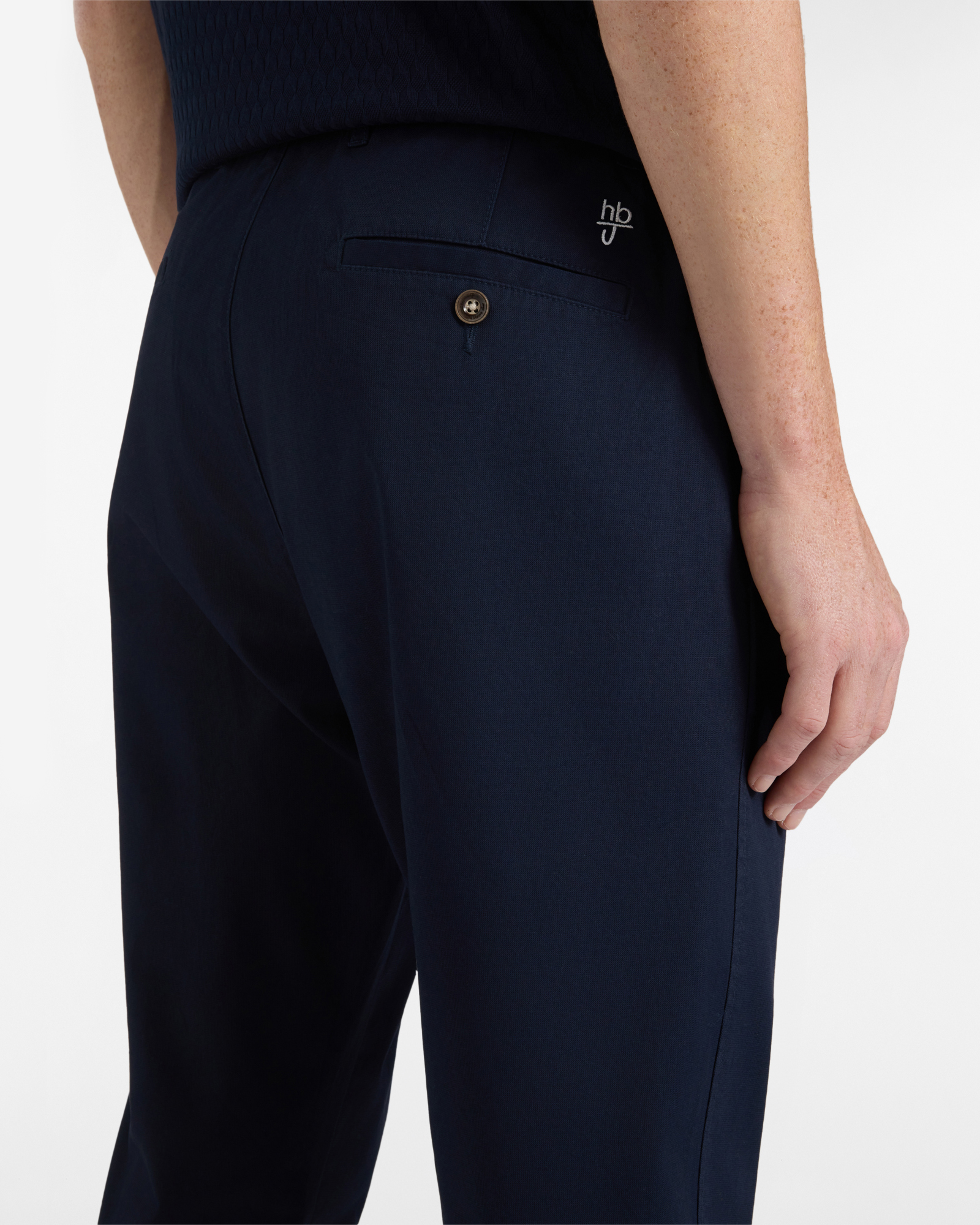 Jogger Uomo in Tessuto Dobby Regular Fit, Blu scuro, large image number 2