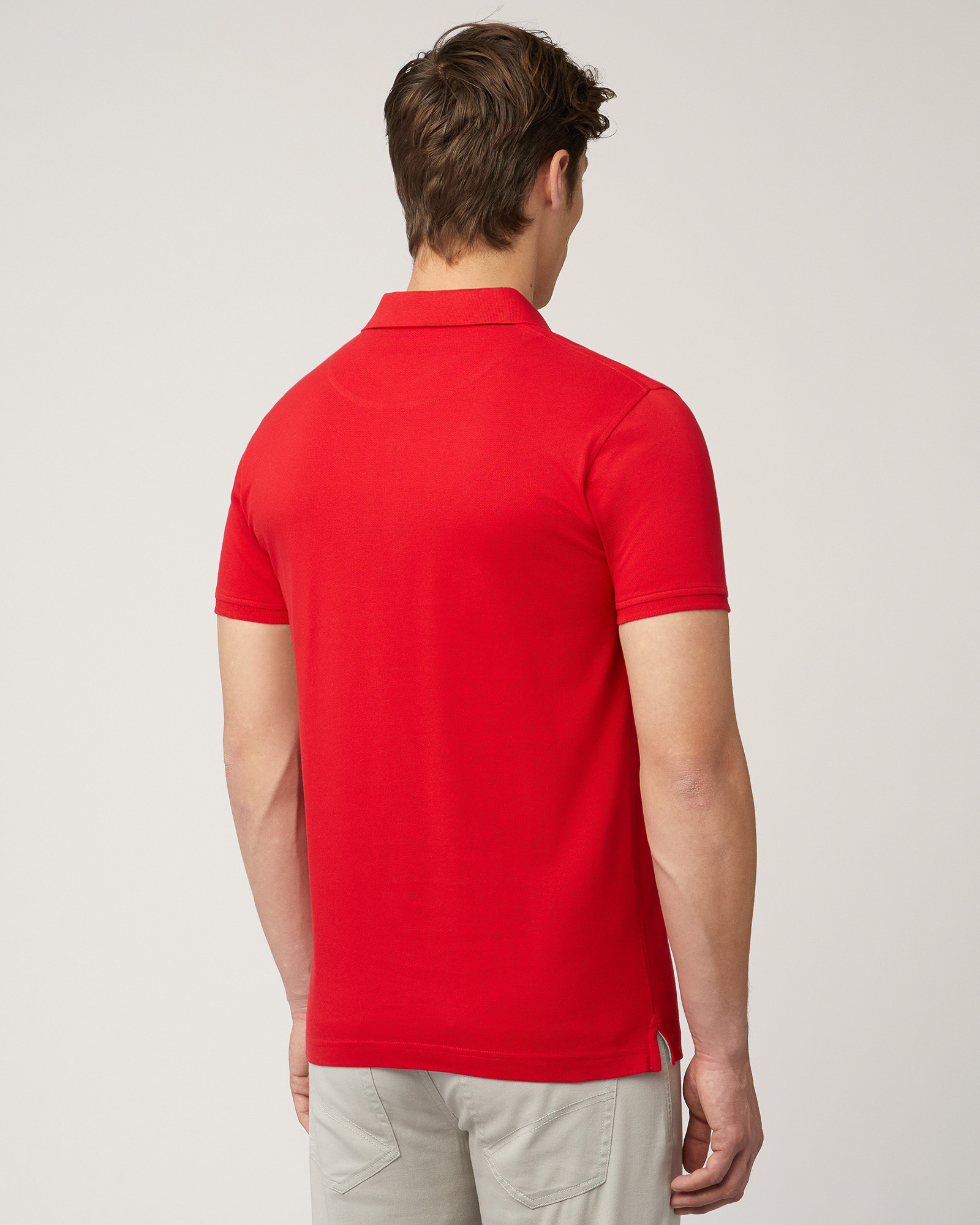 Narrow-Fit Cotton Polo, Red, large image number 1