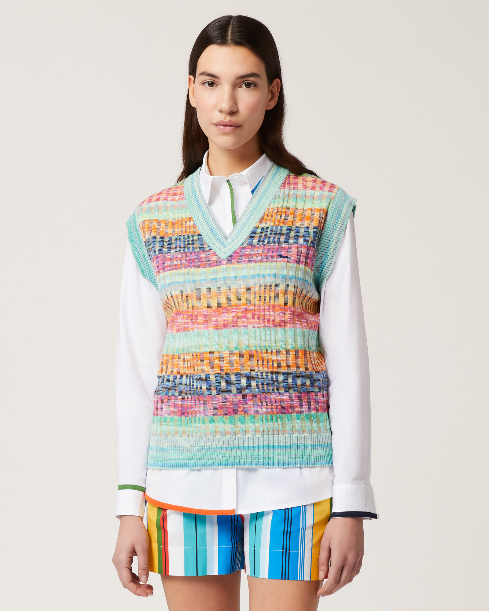 Gilet A Coste Multicolor