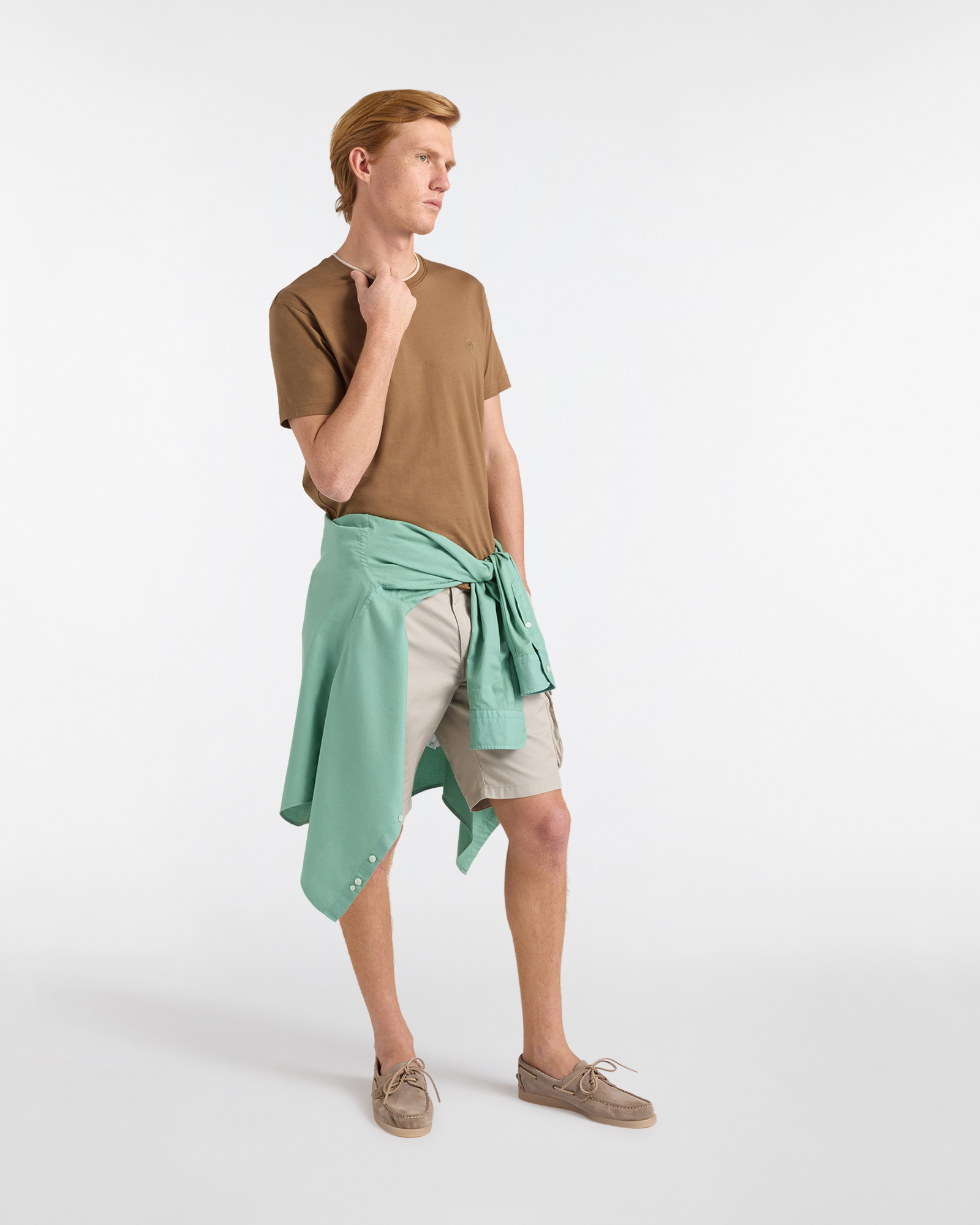 T‑shirt Uomo con Patch Logo 3D Narrow Fit, Marrone chiaro, large image number 3