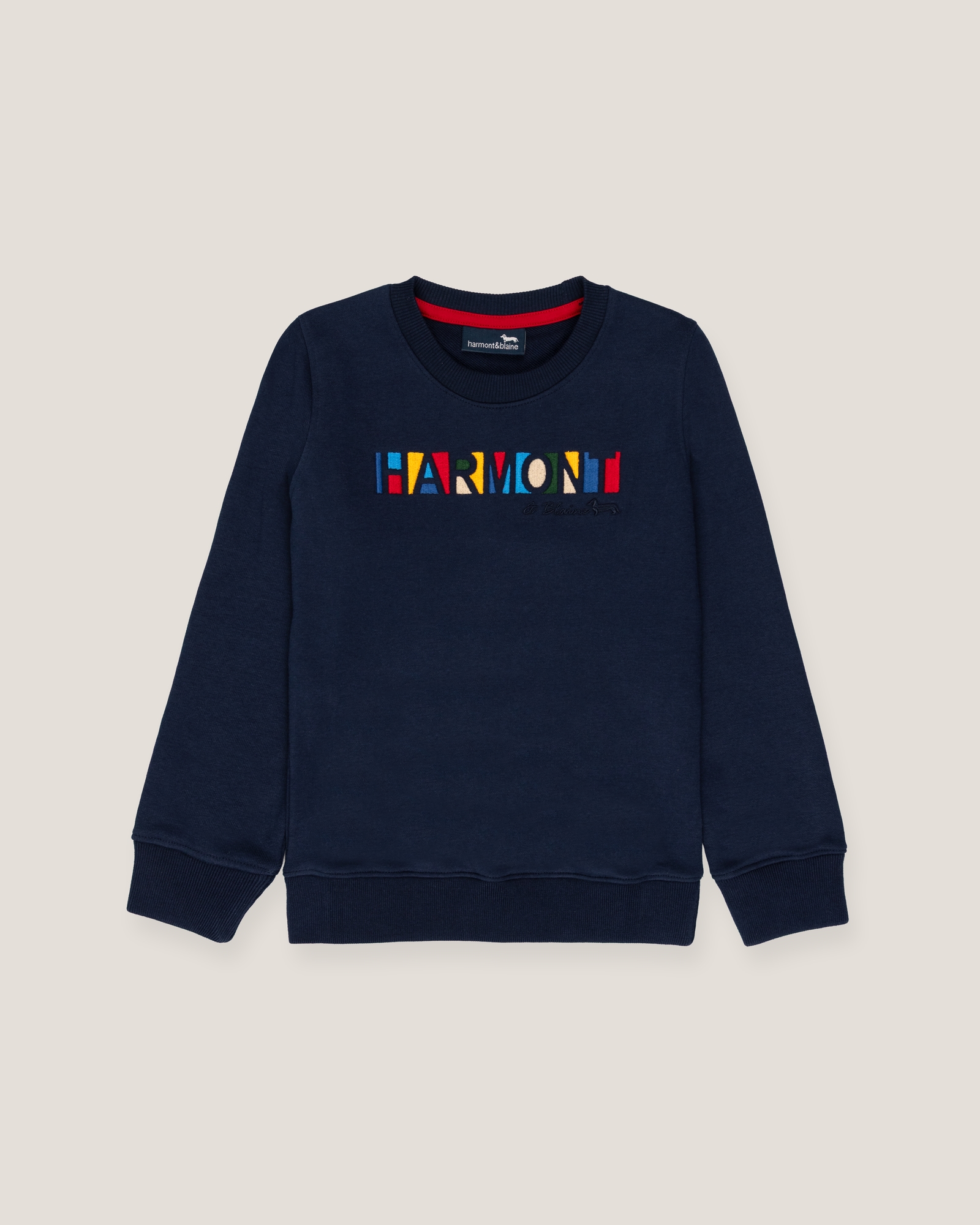 Regimental crewneck sweatshirt