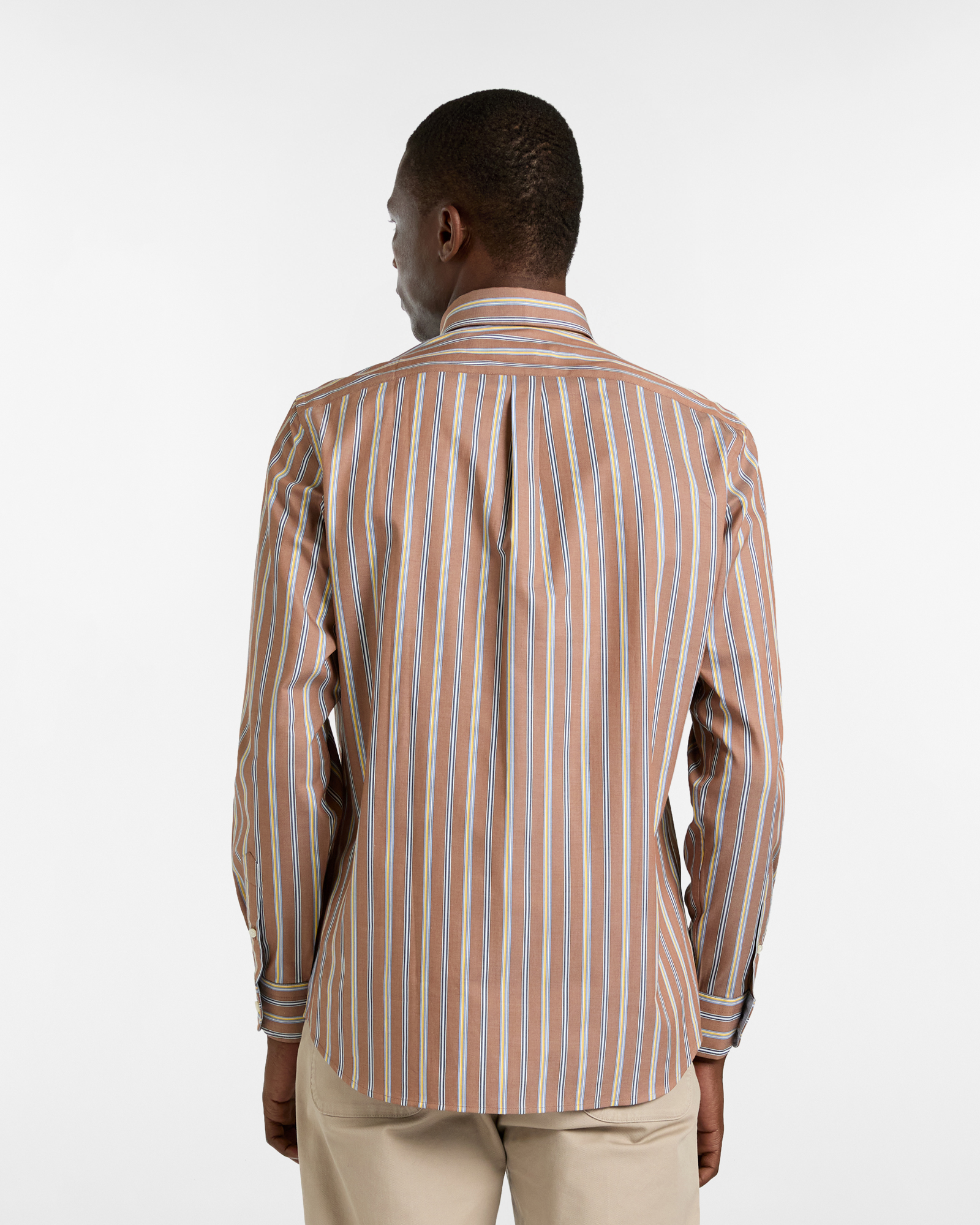 Camicia a Righe Multicolor in Cotone con Logo Ricamato