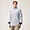 Cotton Shirt With Contrasting Inner Detail, Blue, swatch