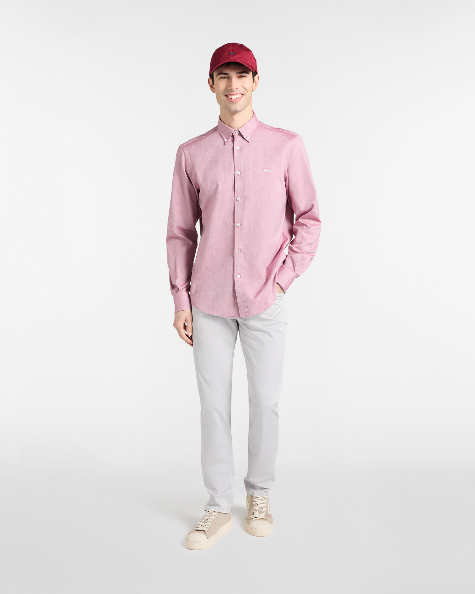 Regular-fit solid color shirt, Red, large image number 3