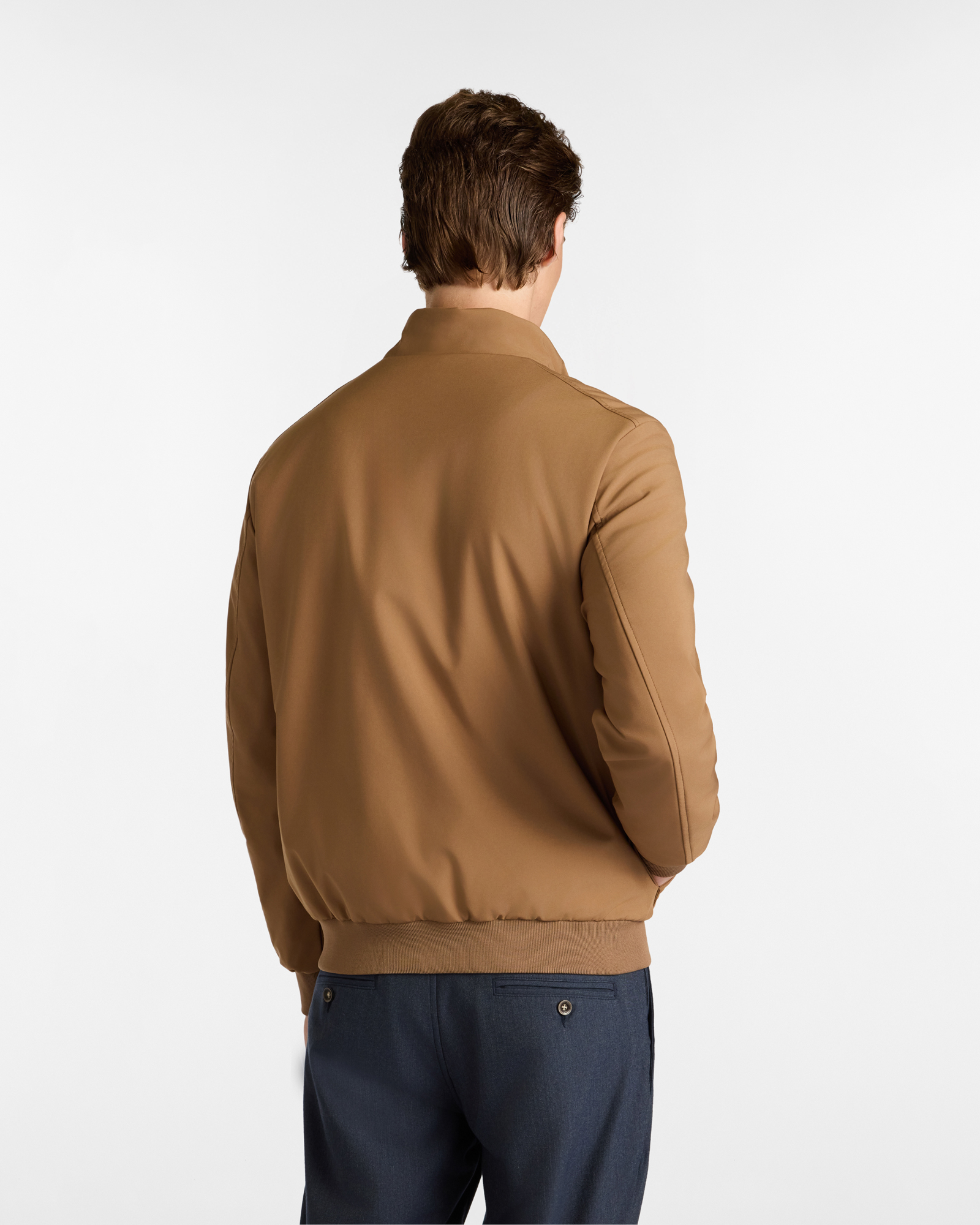 Soft Shell Jacket with Stand-Up Collar and Utility Pockets