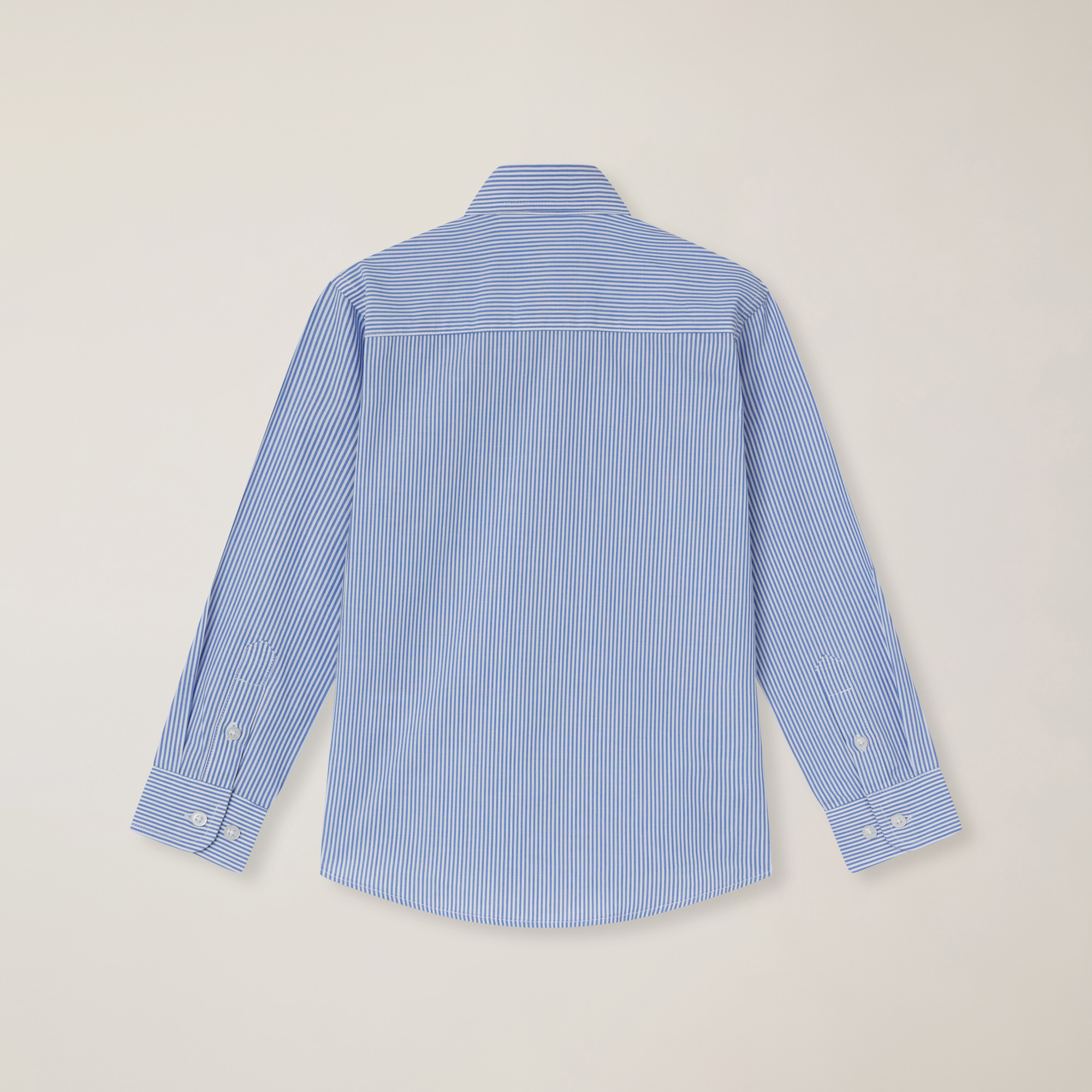 Striped shirt with logo embroidery, Light Blue, large image number 1