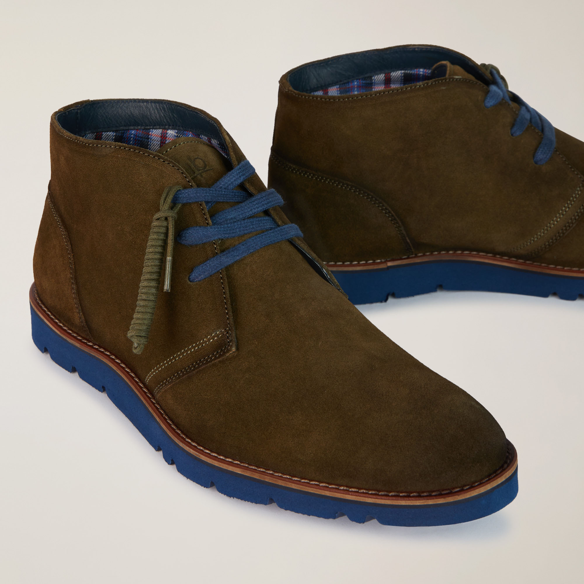 Stivaletto In Pelle Scamosciata, Verde Petrolio, large image number 3