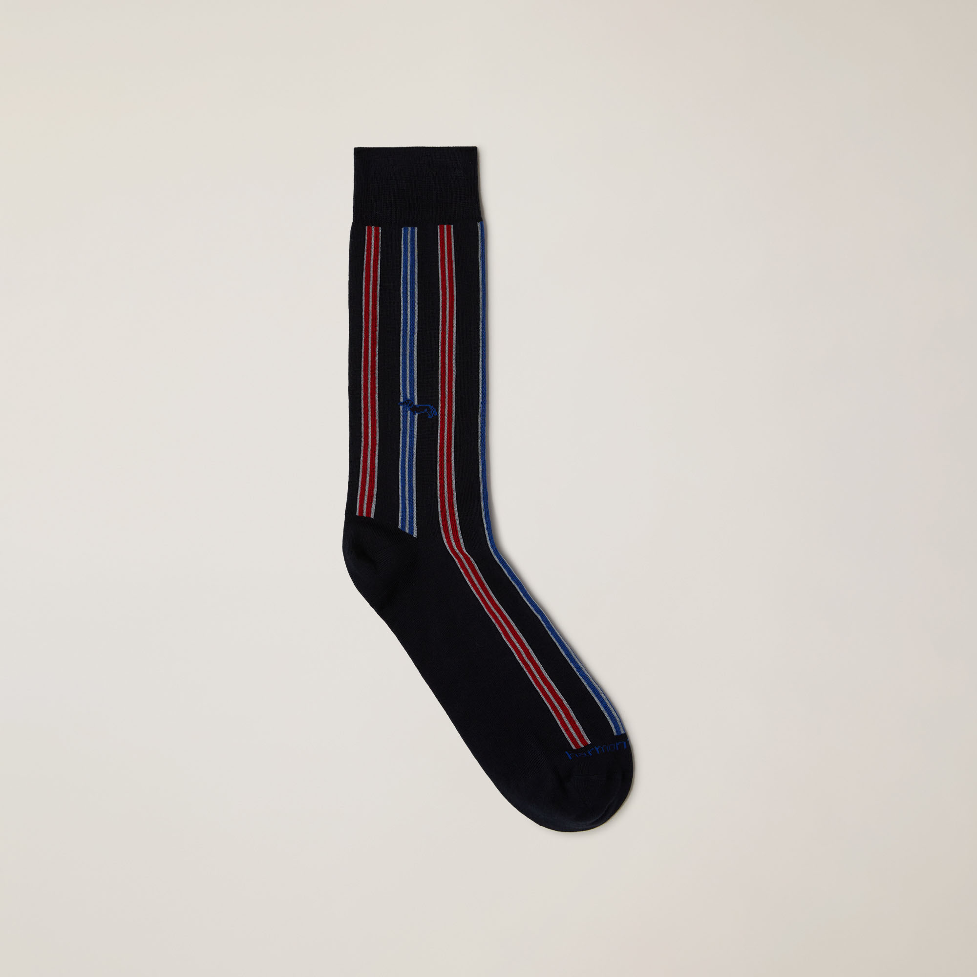 Calze A Righe Con Bassotti Progetto Prisma, Blu Navy, large image number 0