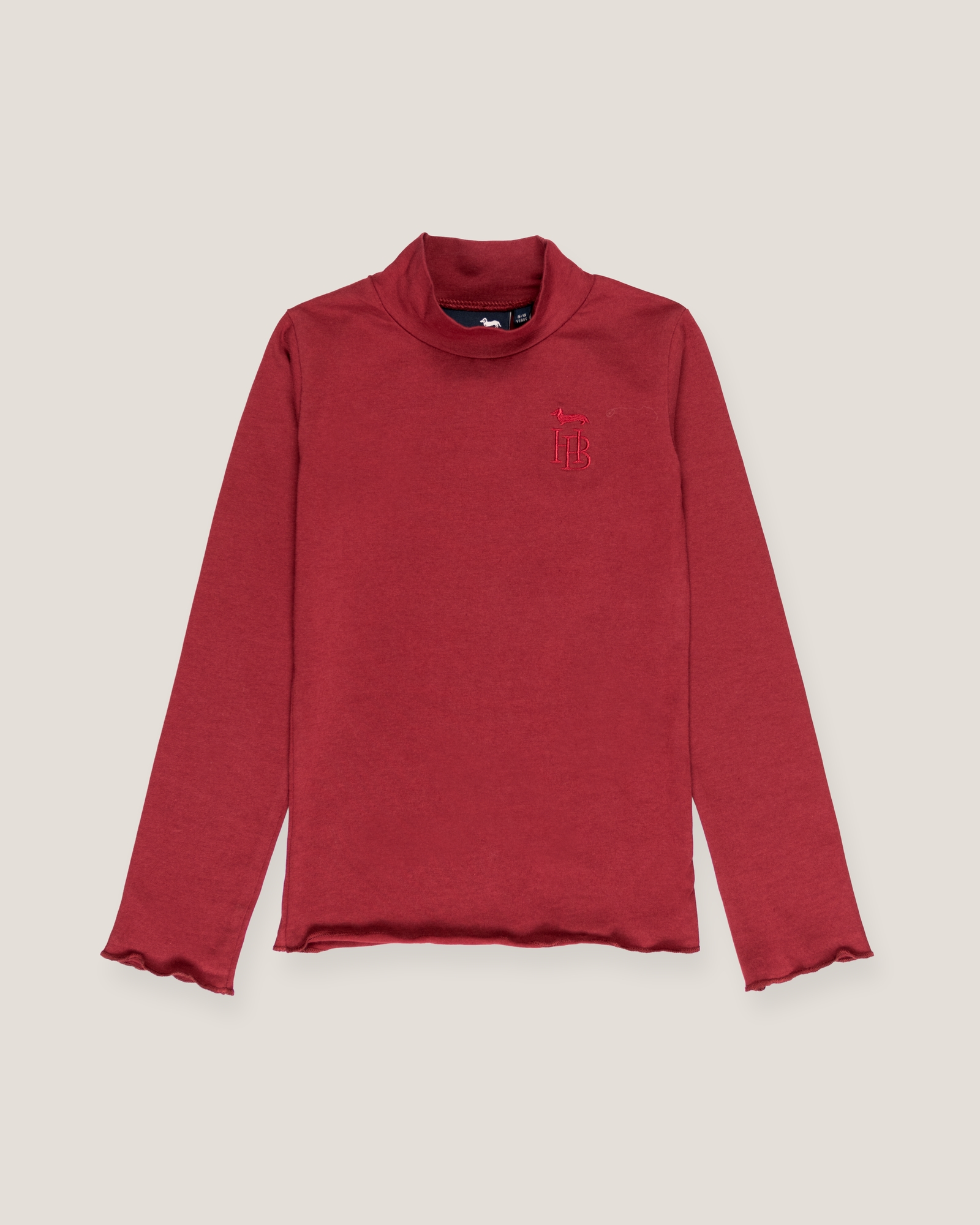 Jersey mock neck top