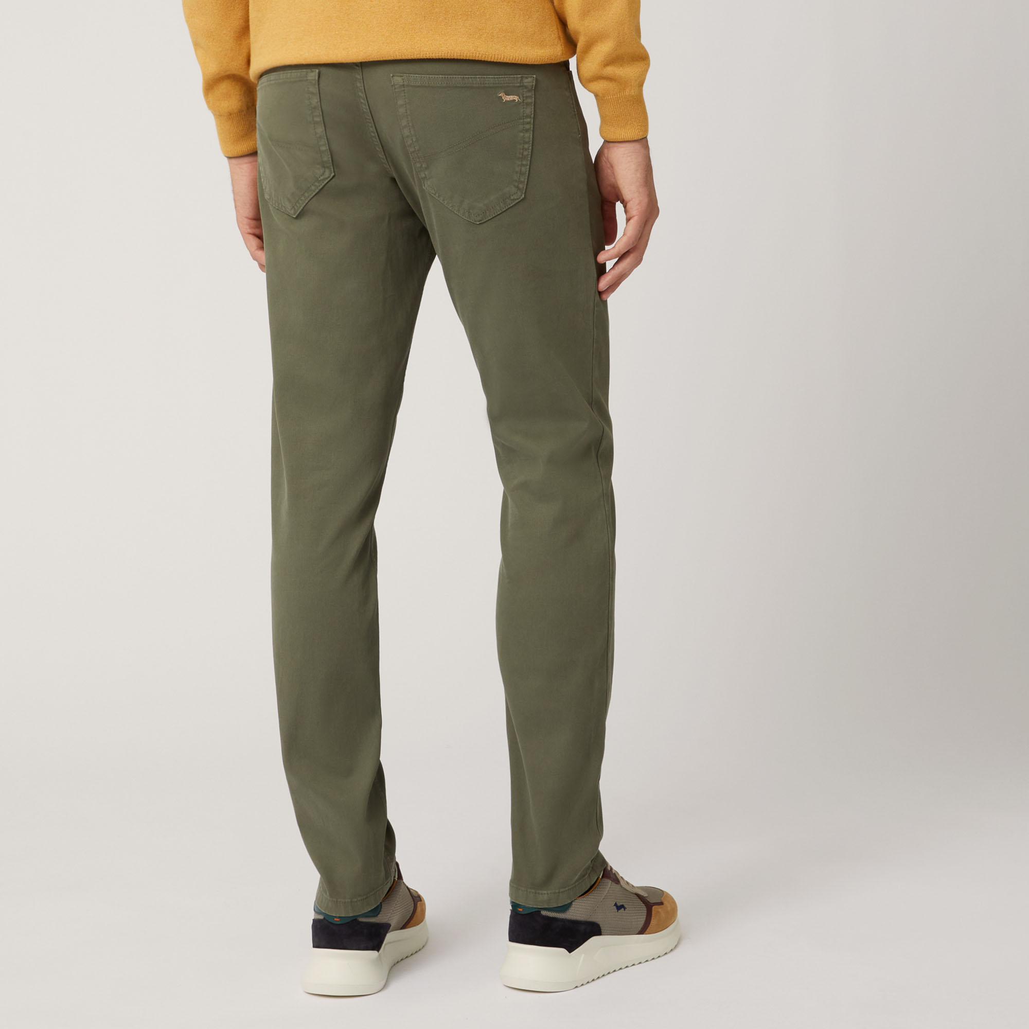 Pantalone Cinque Tasche Narrow Fit, Verde Oliva, large