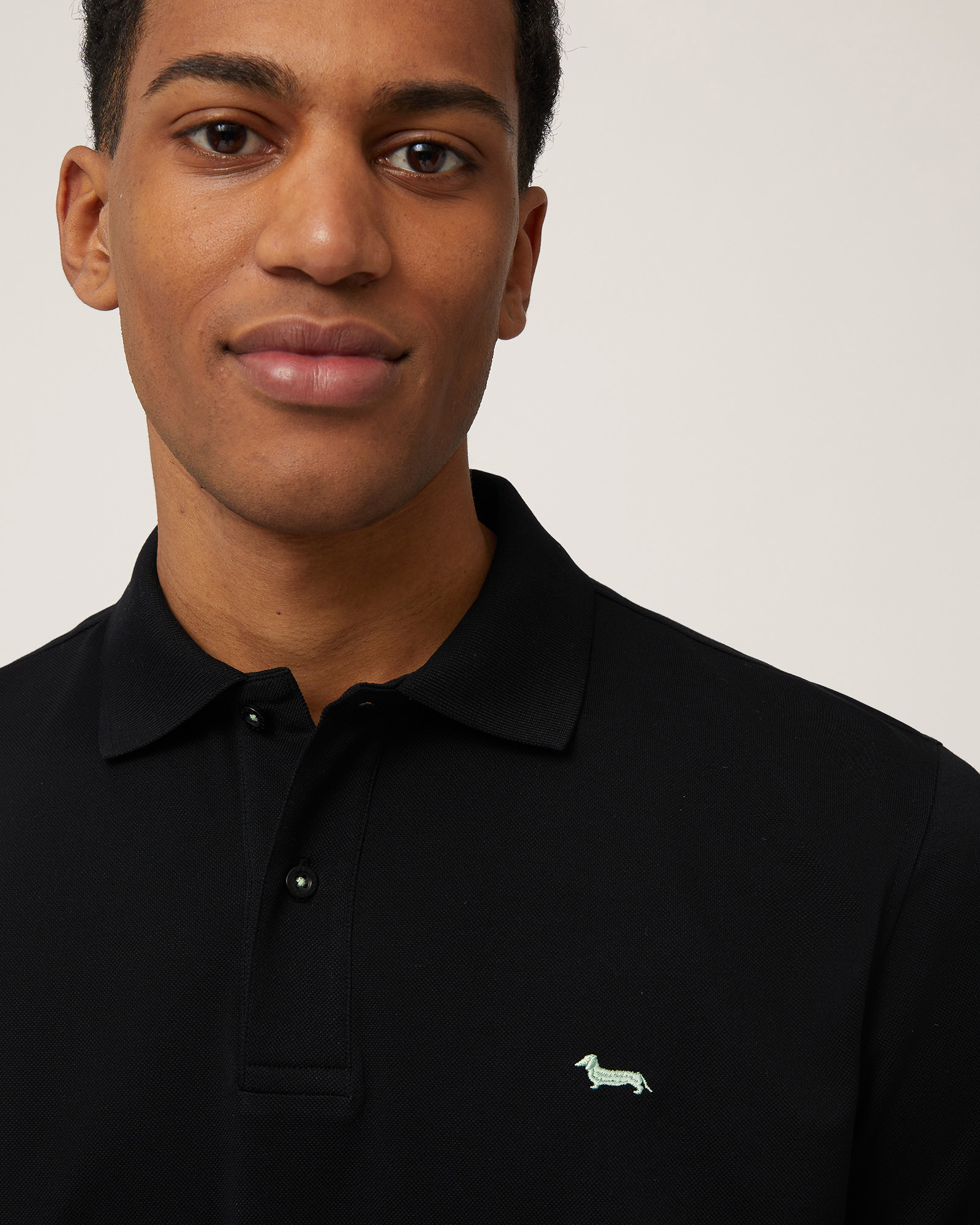 Poloshirt aus Baumwolle mit Dackel, Schwarz, large image number 2