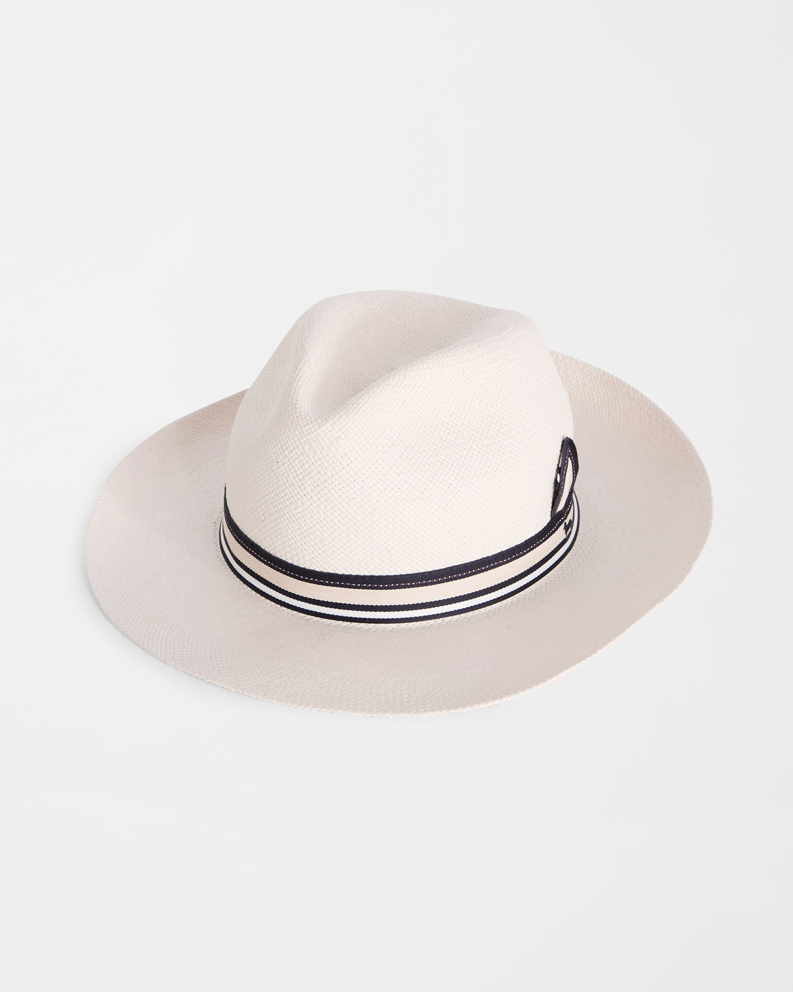 Men's Craftsmanship in Color straw Panama hat with embroidery, Beige, large image number 3