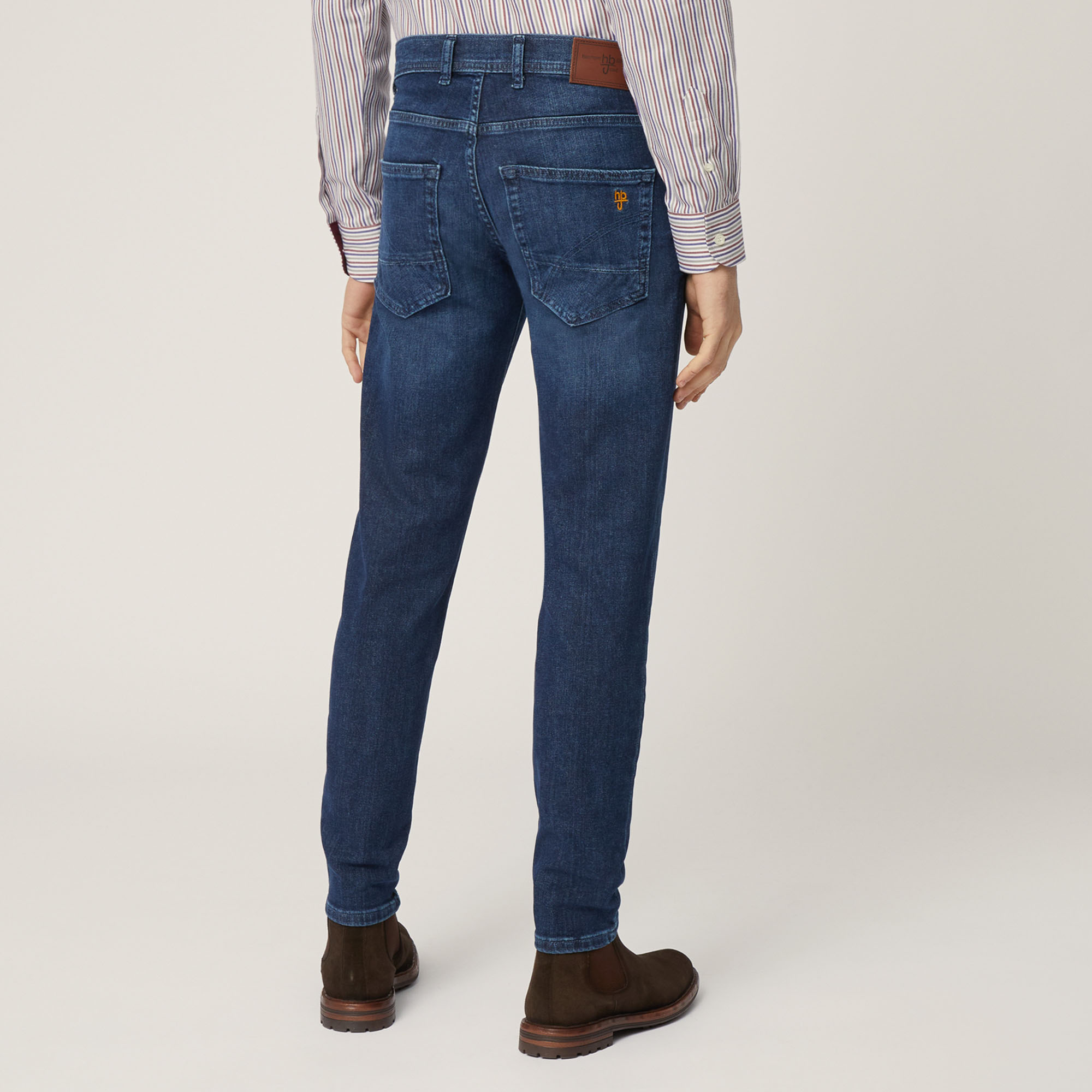 Denim Cinque Tasche Slim, Blu Denim, large image number 1