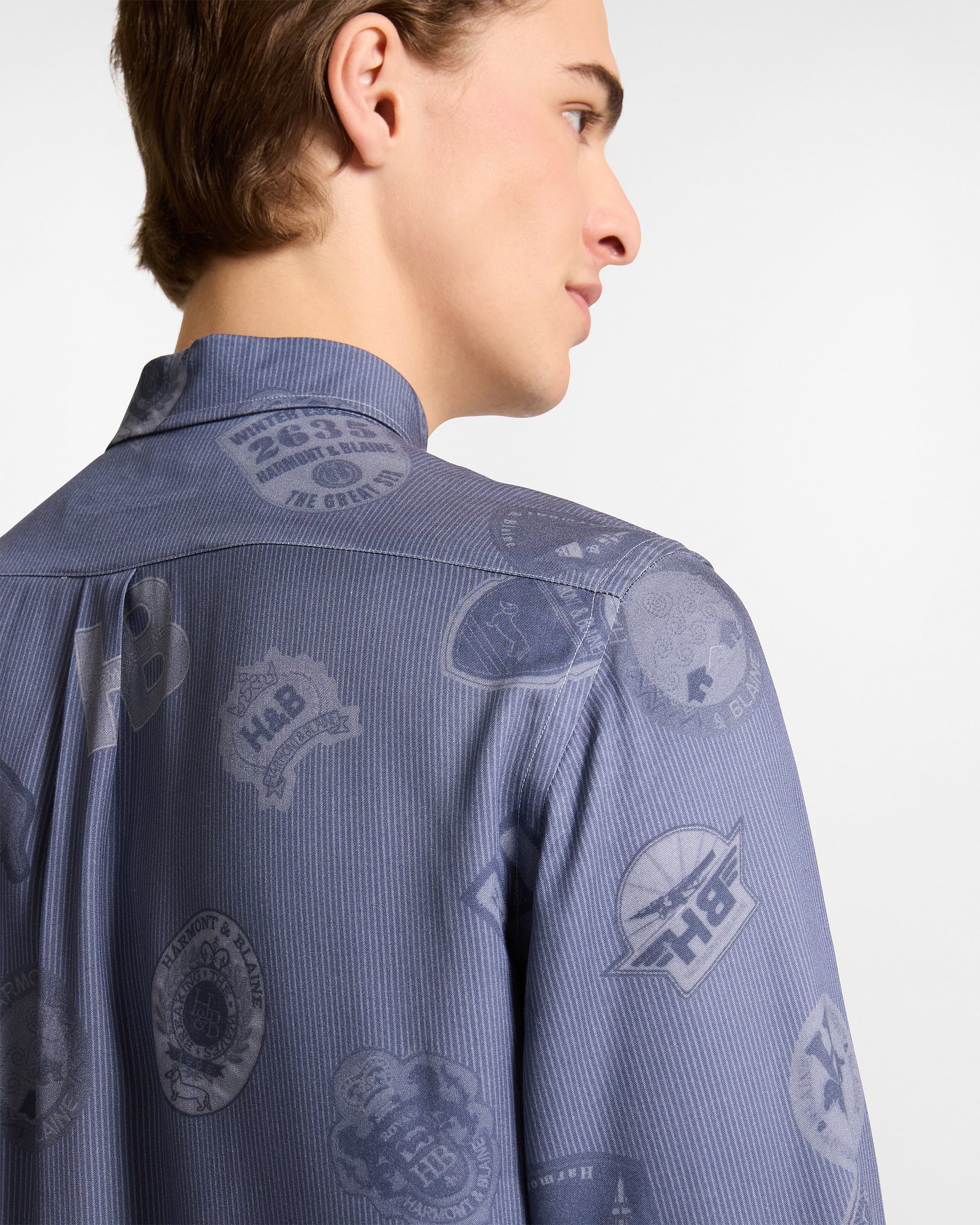 Patch Print Shirt, Navy Blue, large image number 2