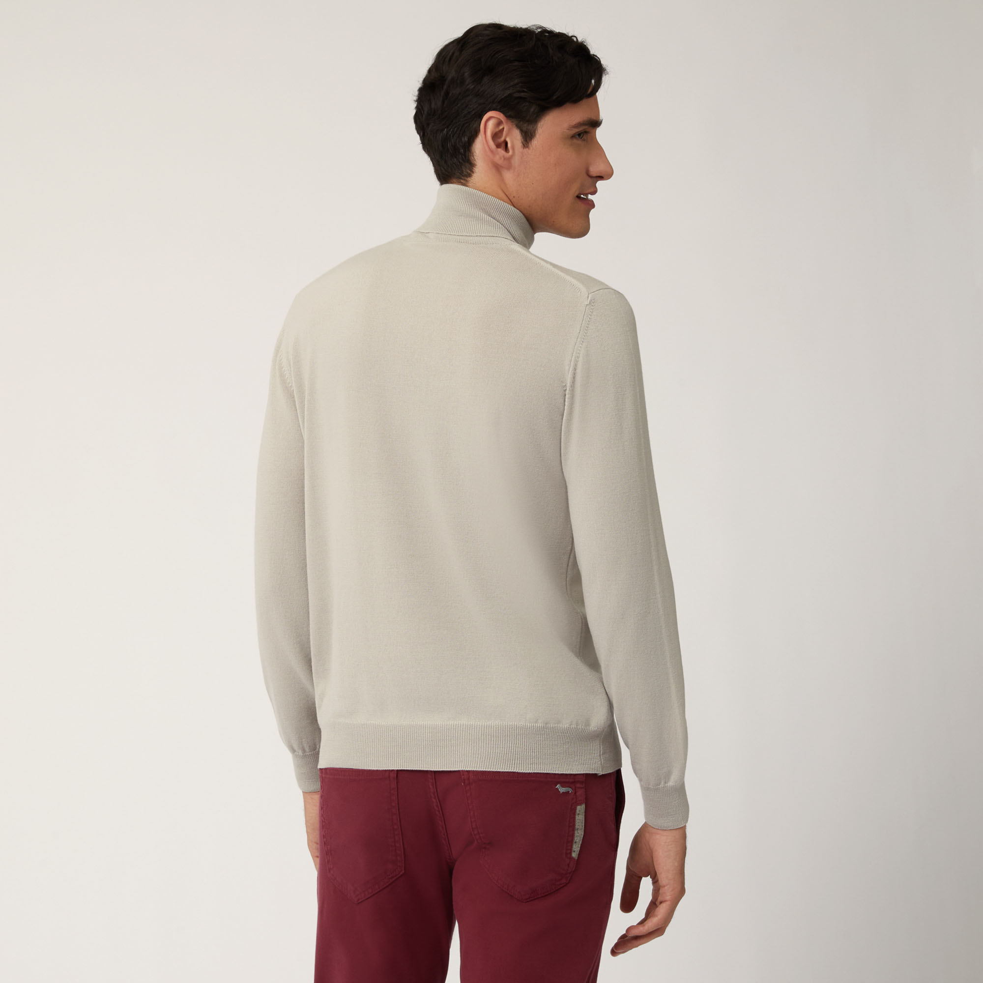 Merino Wool Turtleneck, Beige, large image number 1