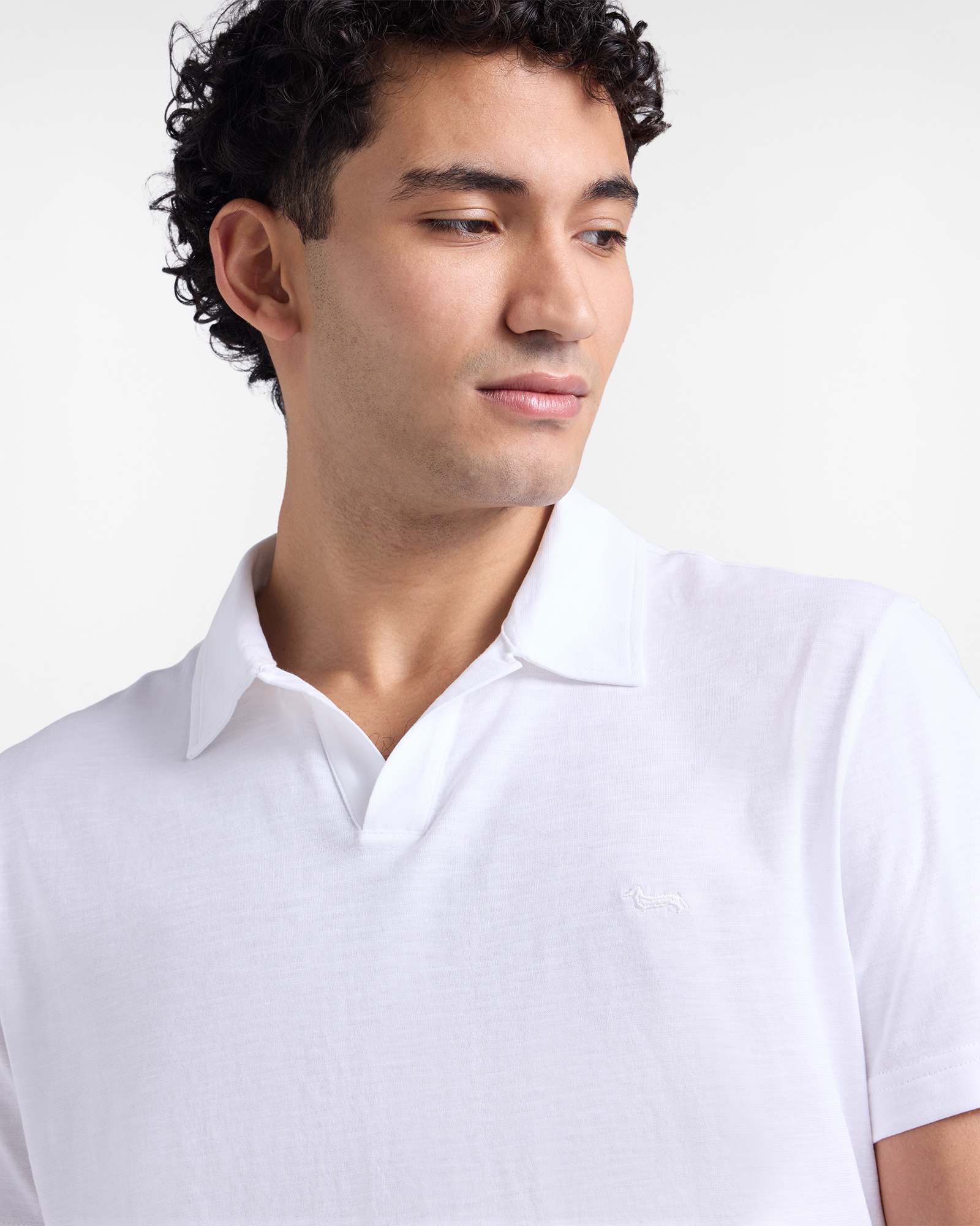 Extralight polo shirt with Derby collar, White, large image number 2