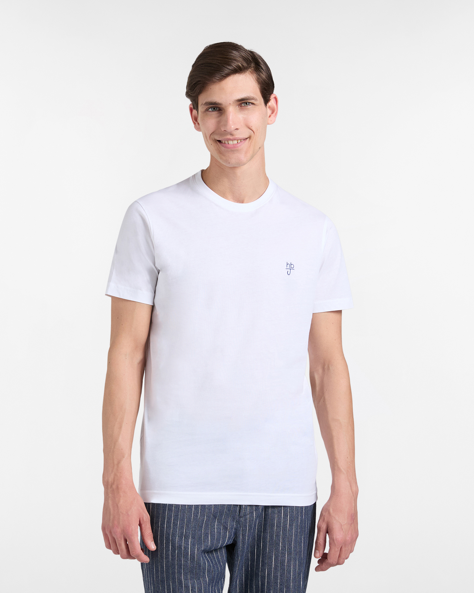 T‑shirt Uomo Basic Narrow Fit, Uomo, Bianco, Taglia: S
