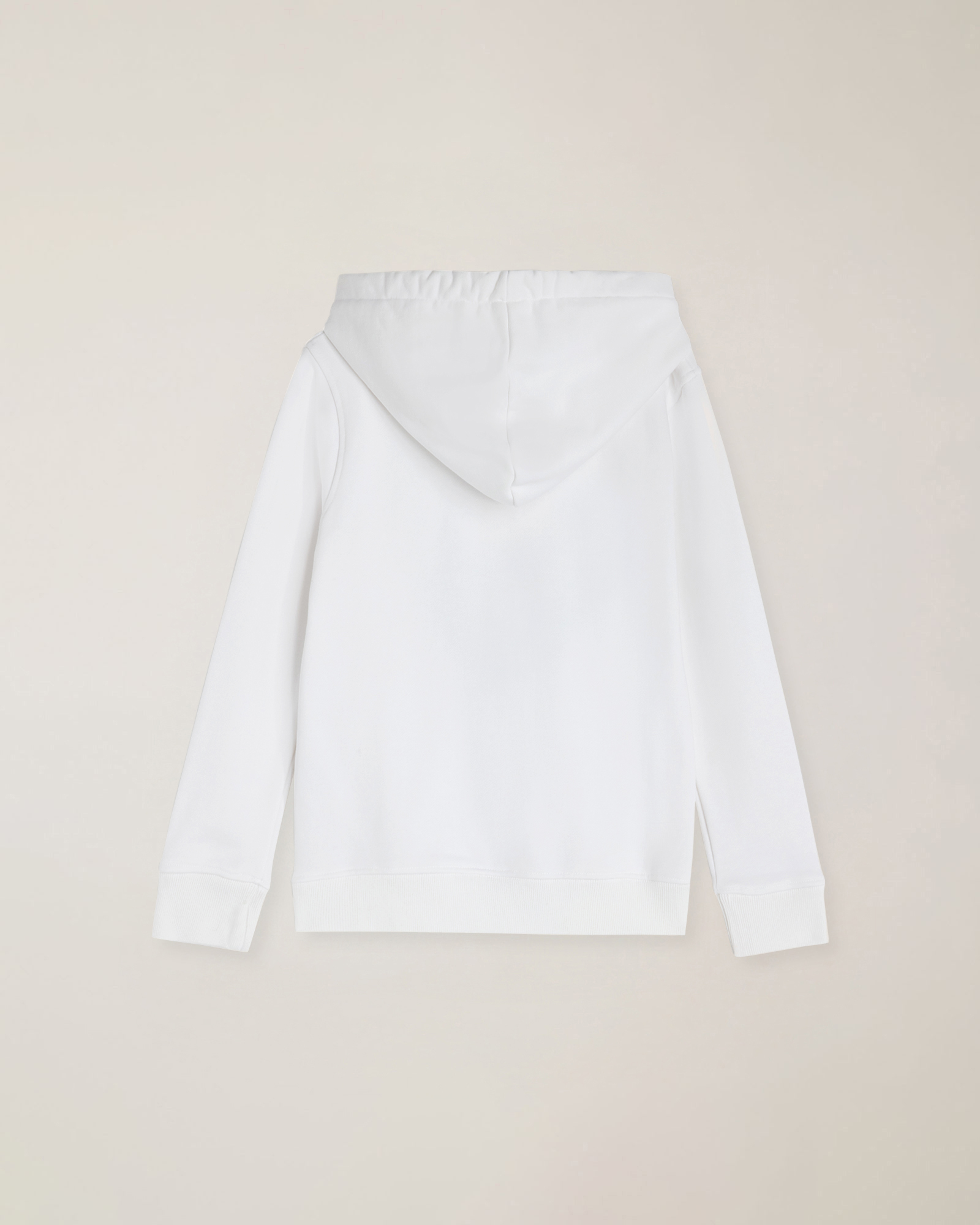 Felpa french terry con cappuccio e ricamo davanti