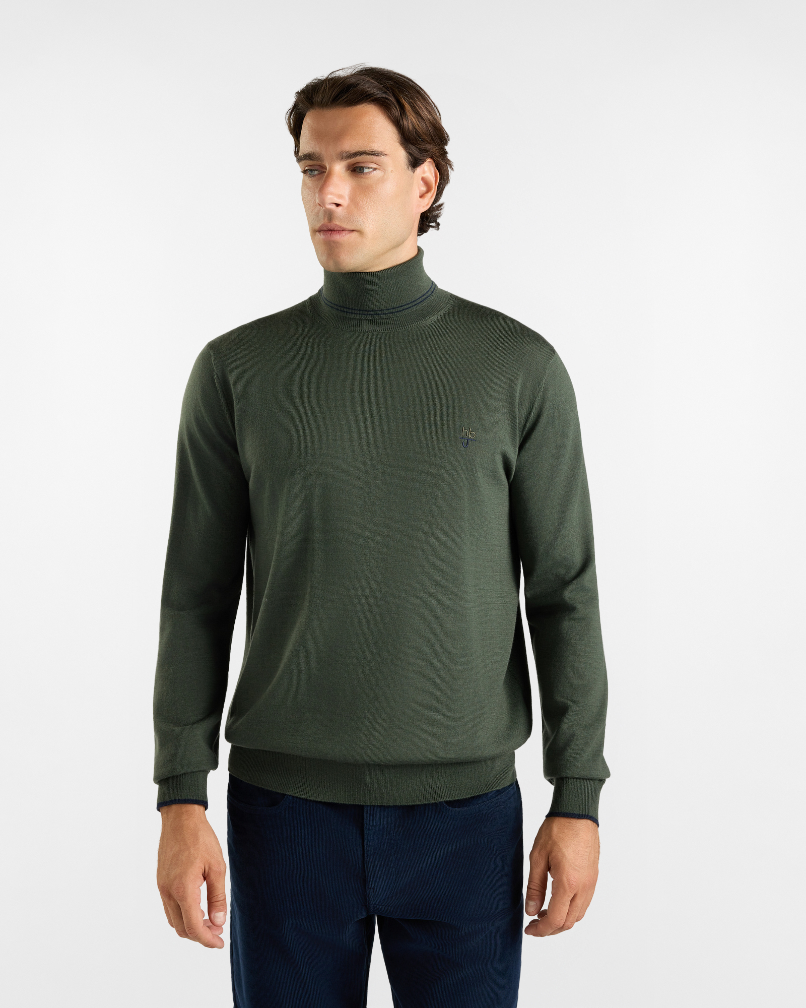 Dolcevita HBJ Uomo in pura lana verde