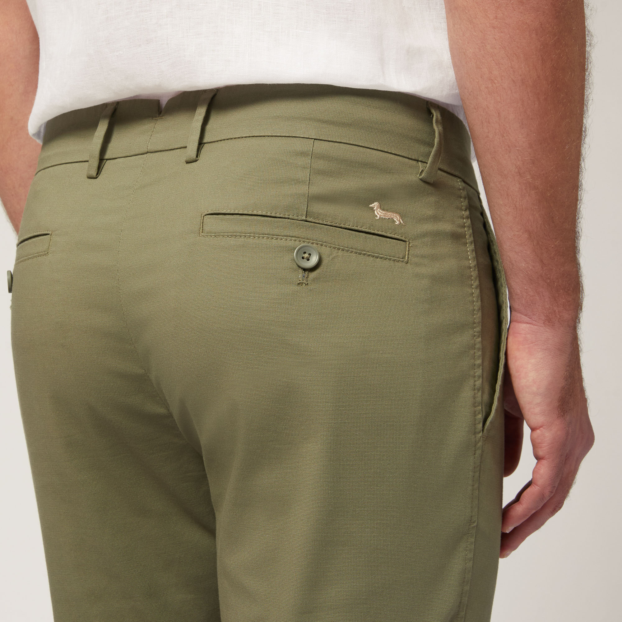 Narrow Fit Chino Pants, Green, large image number 2