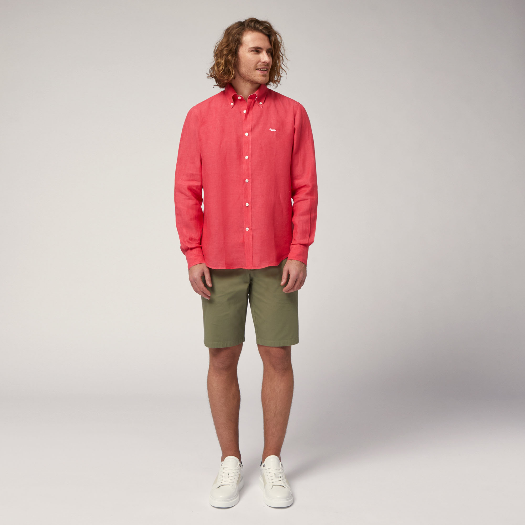 Linen Shirt, Red, large image number 3