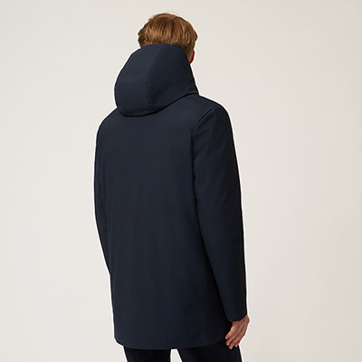 Technical Down-Padded Trench Coat With Hood