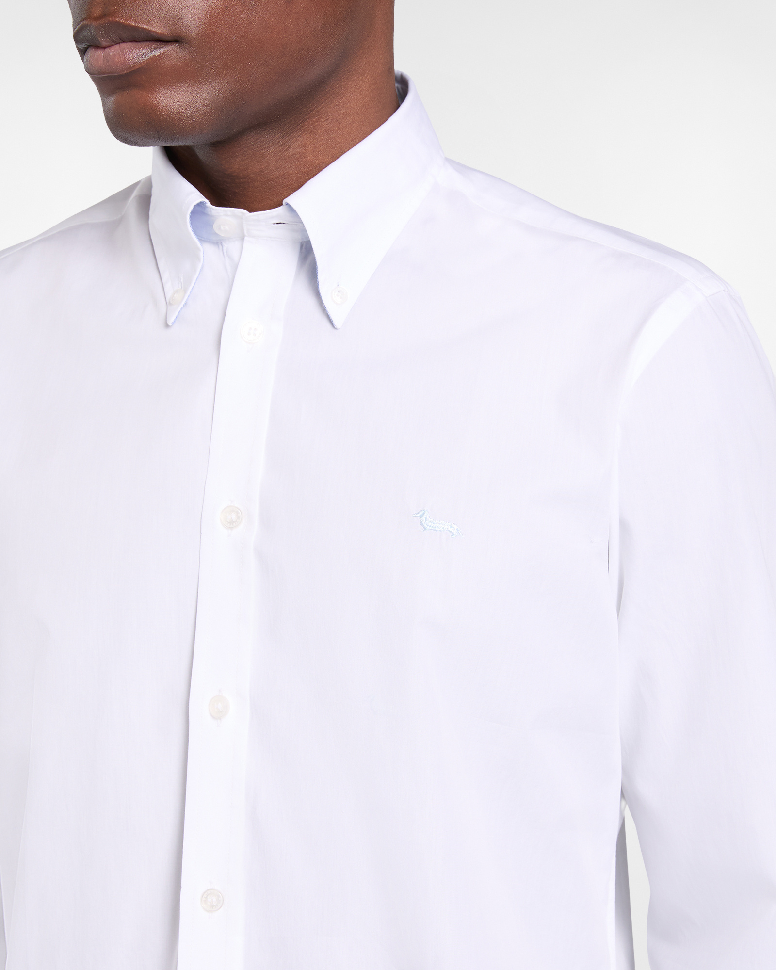 Men's regular-fit solid color shirt, White, large image number 2