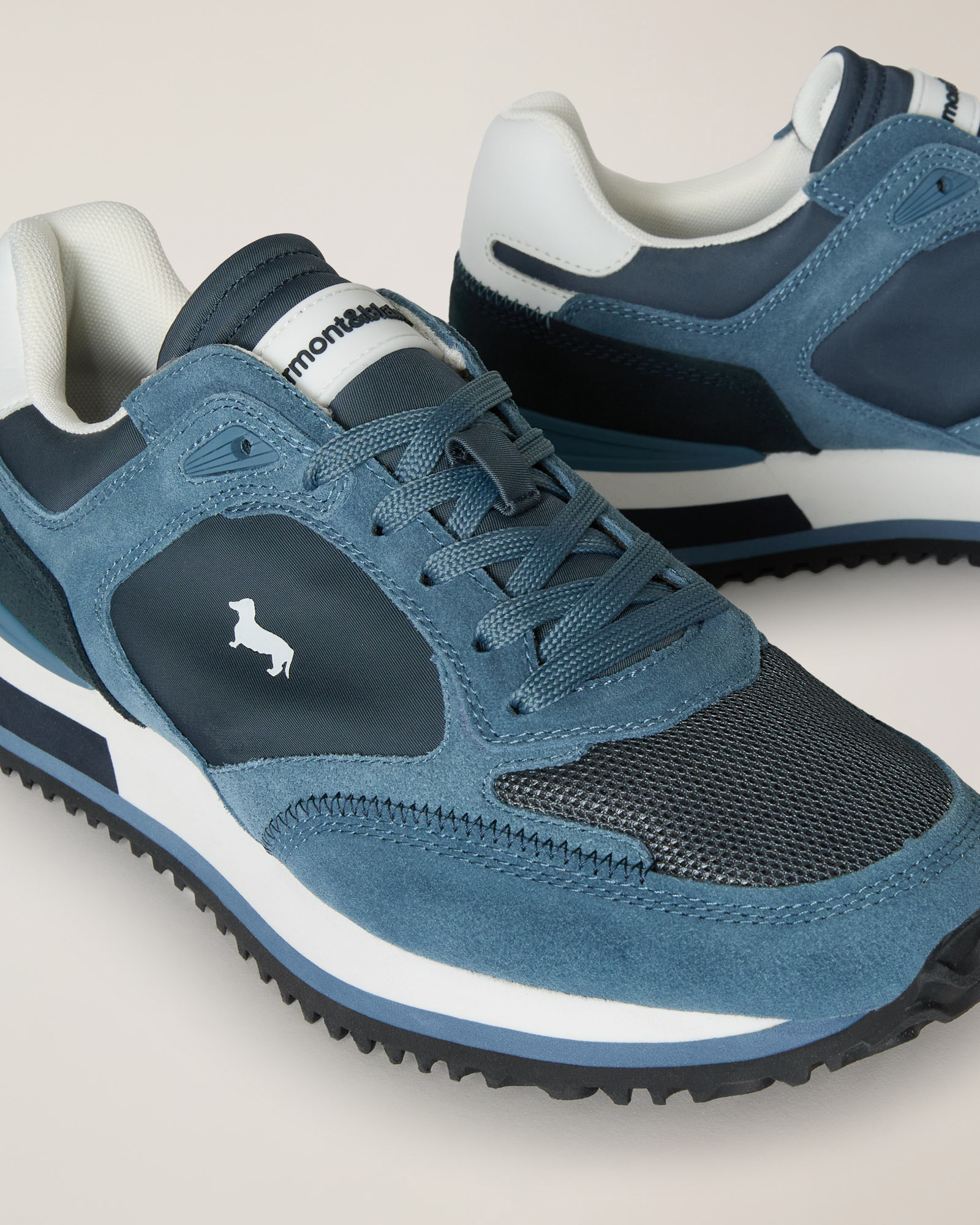 Sneaker mix di materiali e colori, Avio/Blu, large image number 3