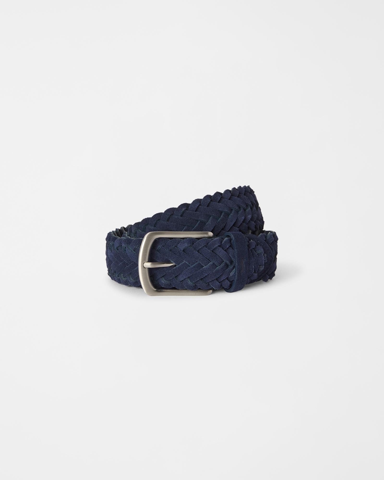 Men's dark blue genuine leather belt