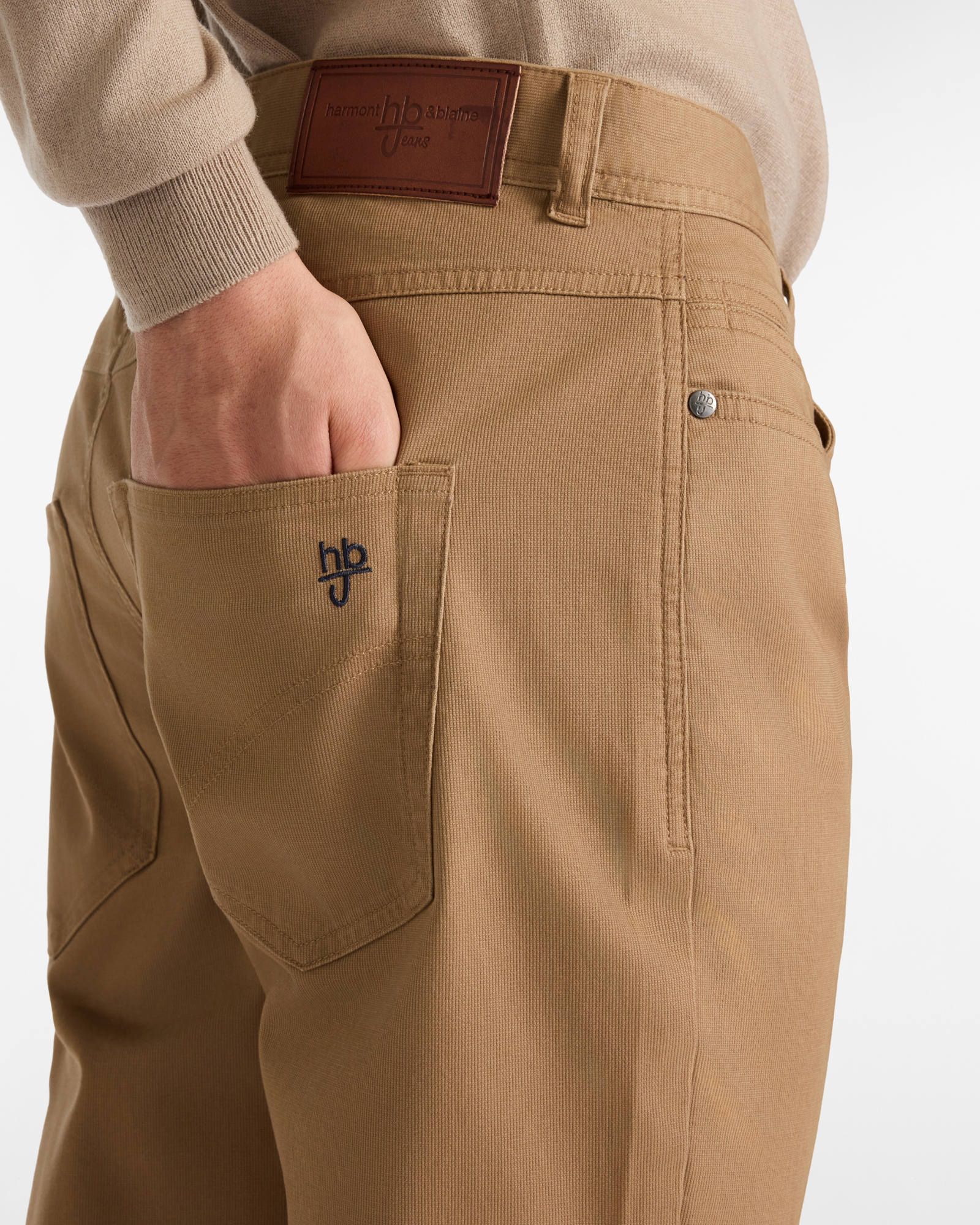Pantaloni Cinque Tasche Narrow Fit, Marrone, large image number 2